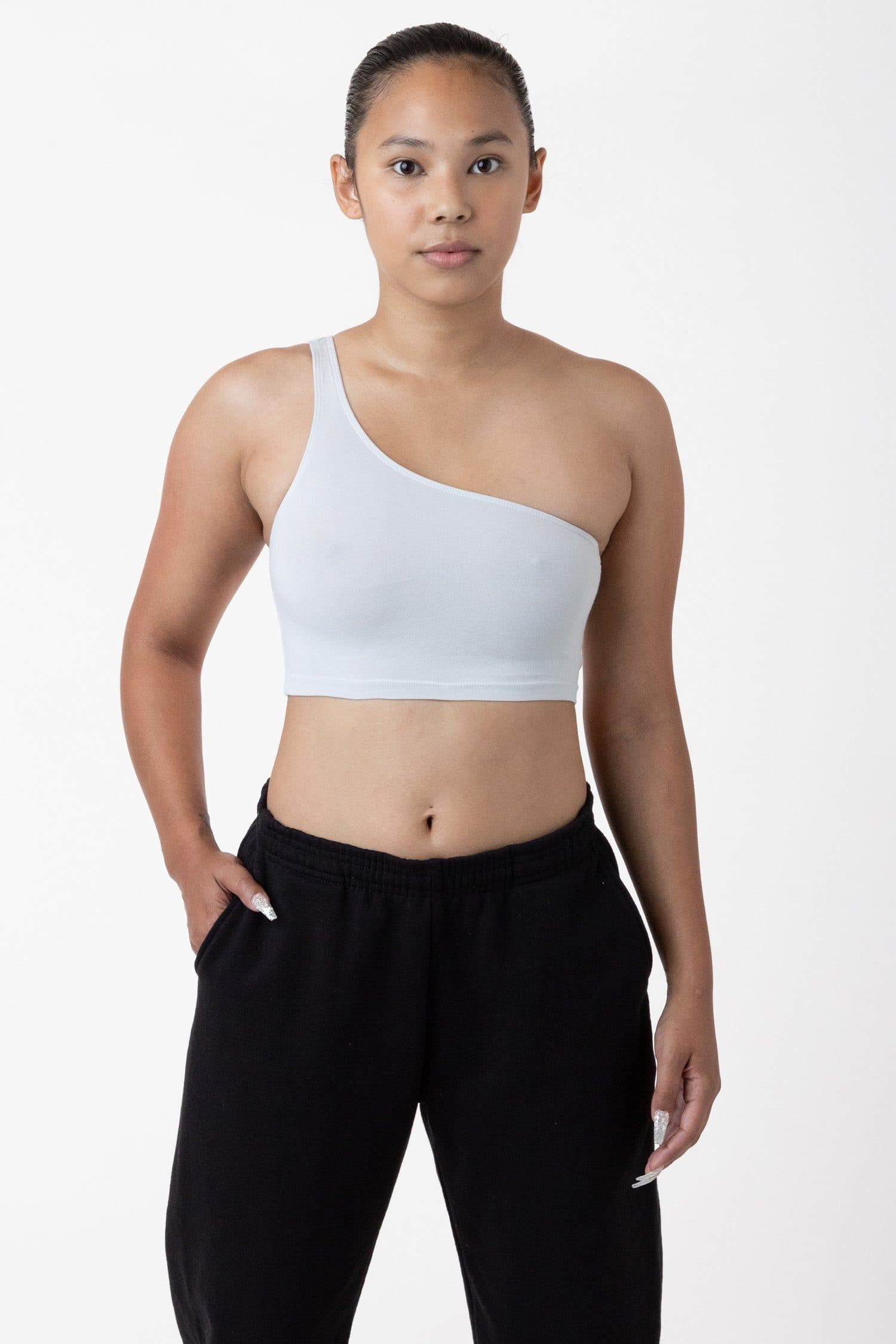 8389GD - Garment Dye One Shoulder Crop Top - Image 16