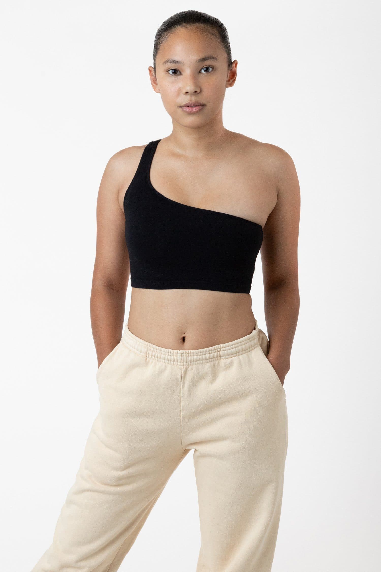 8389GD - Garment Dye One Shoulder Crop Top - Image 18