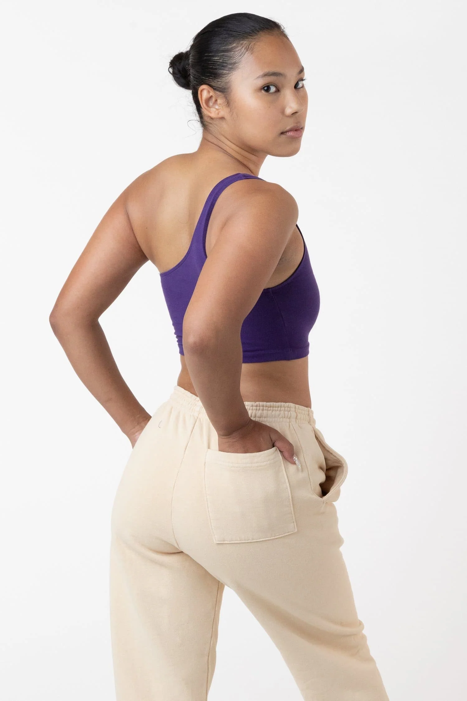 8389GD - Garment Dye One Shoulder Crop Top - Image 22
