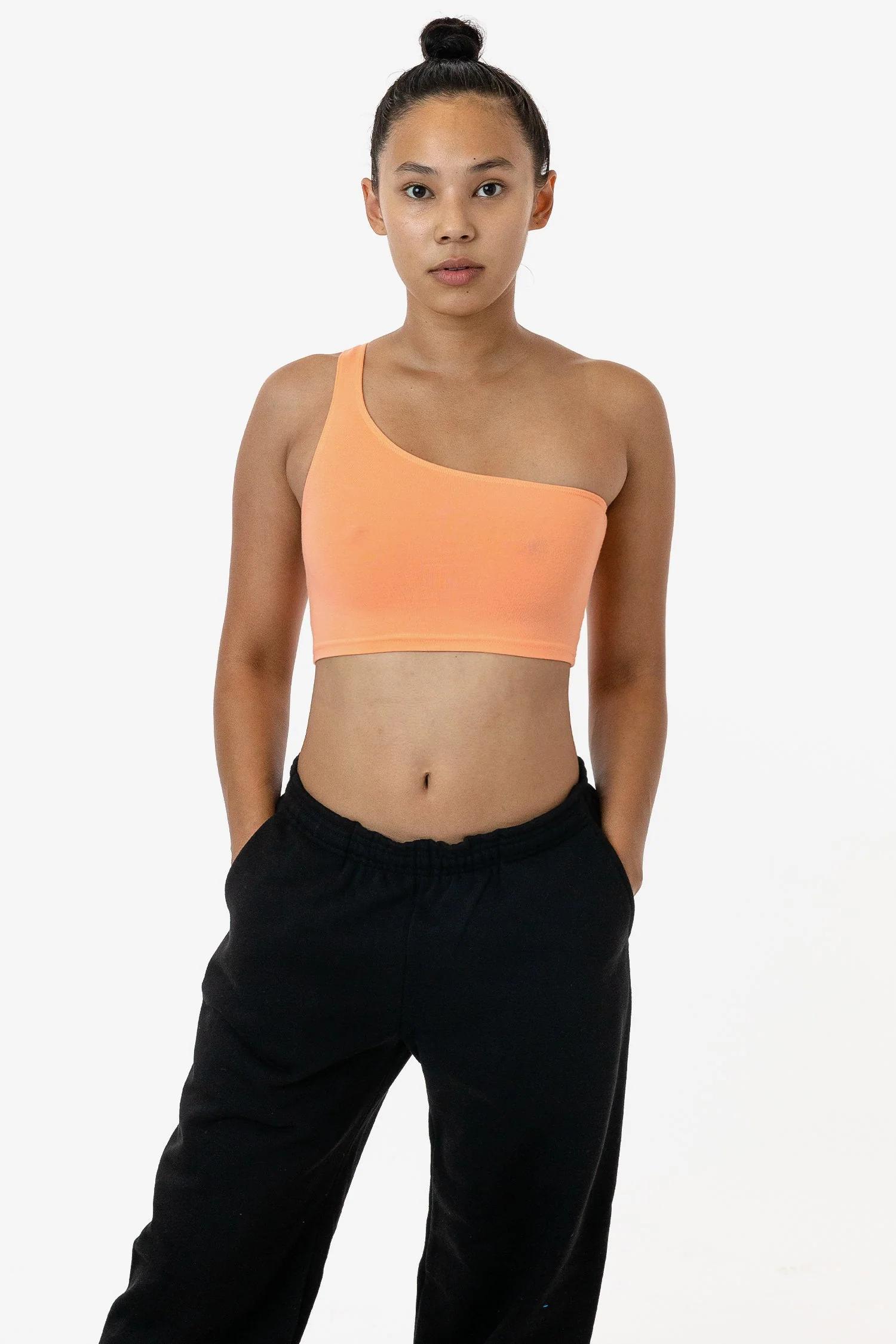 8389GD - Garment Dye One Shoulder Crop Top - Image 8