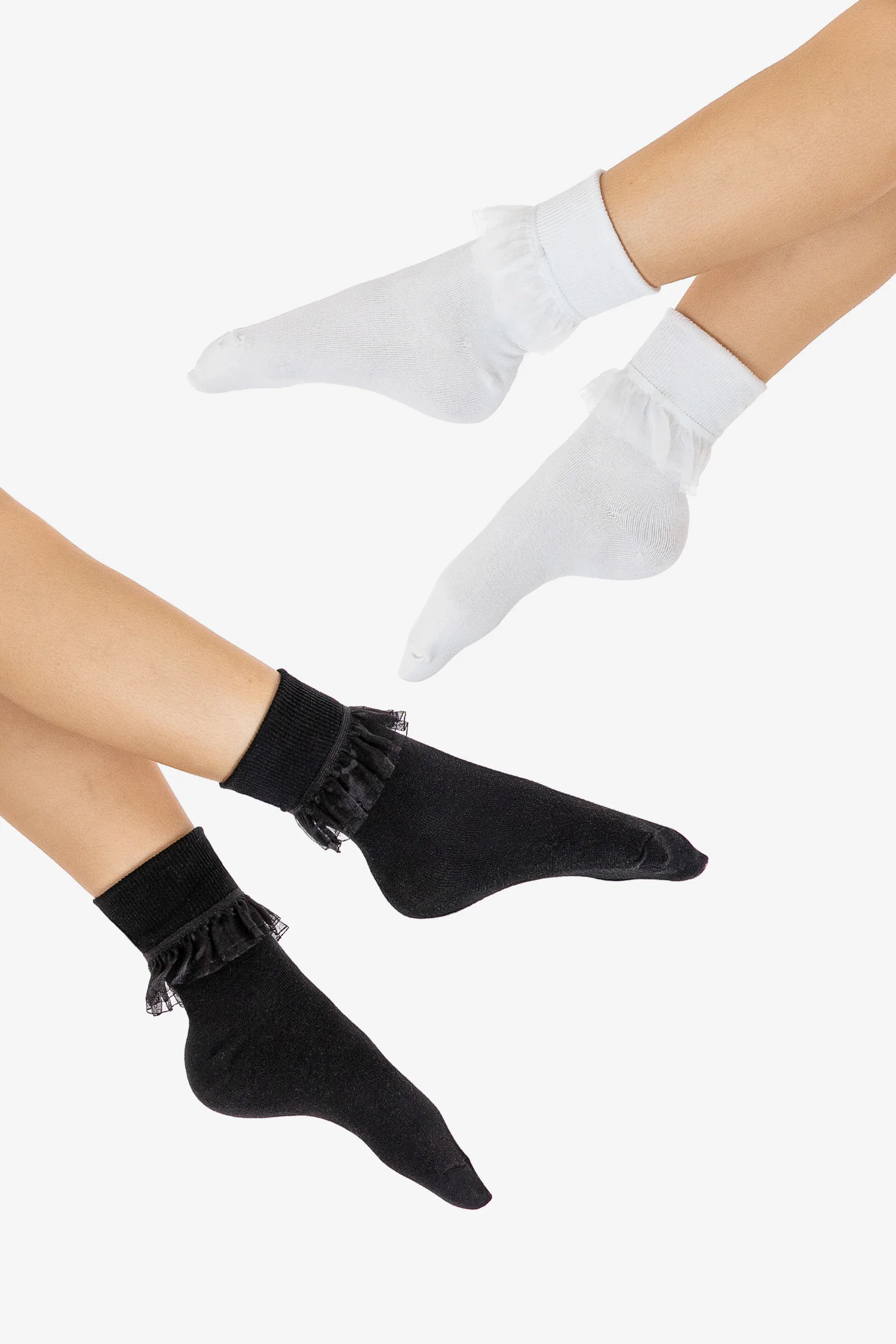 AKLSOCK-L2 - 2-Pack Girly Lace Ankle Sock - Image 10