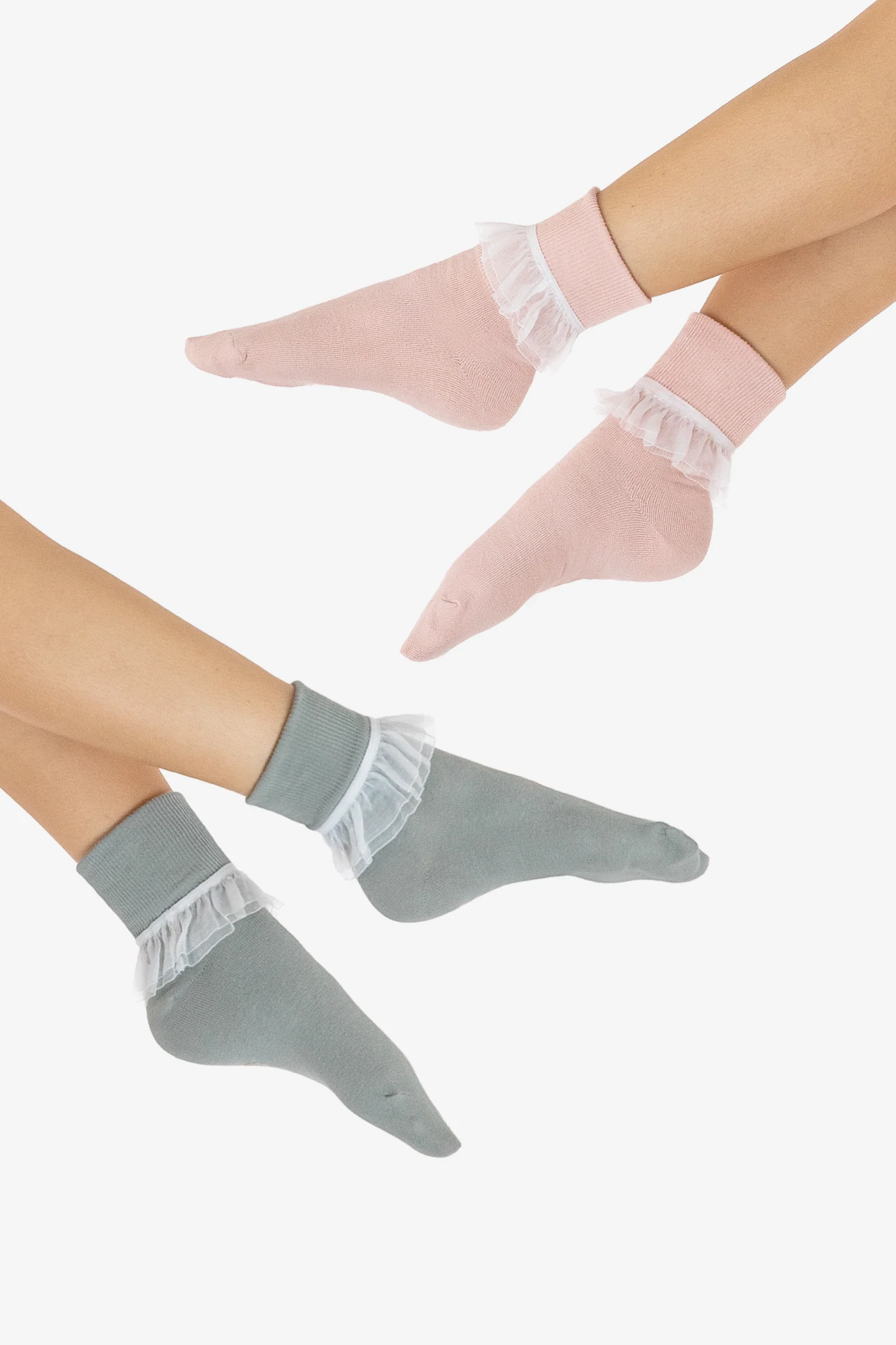 AKLSOCK-L2 - 2-Pack Girly Lace Ankle Sock - Image 11