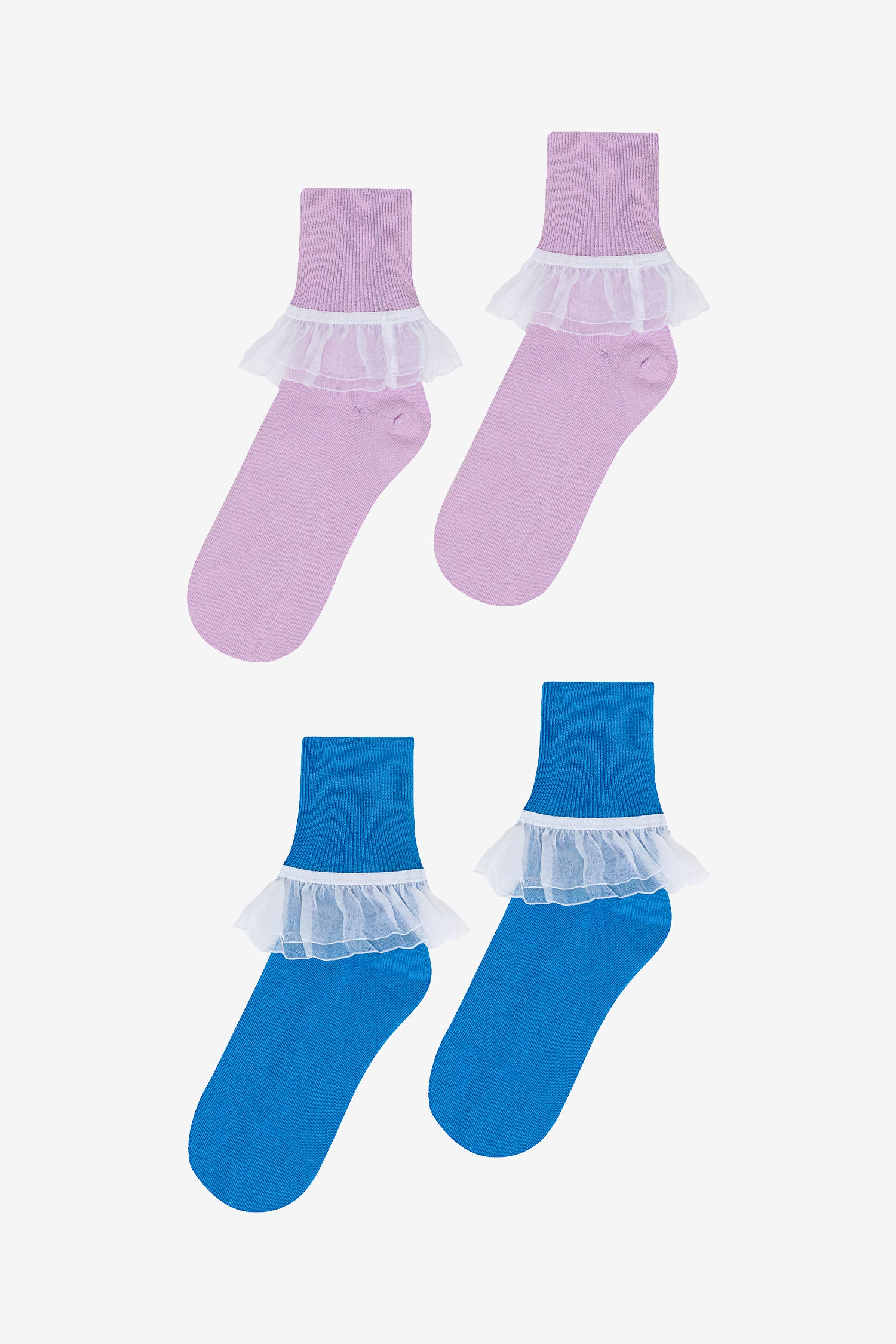 AKLSOCK-L2 - 2-Pack Girly Lace Ankle Sock - Image 5
