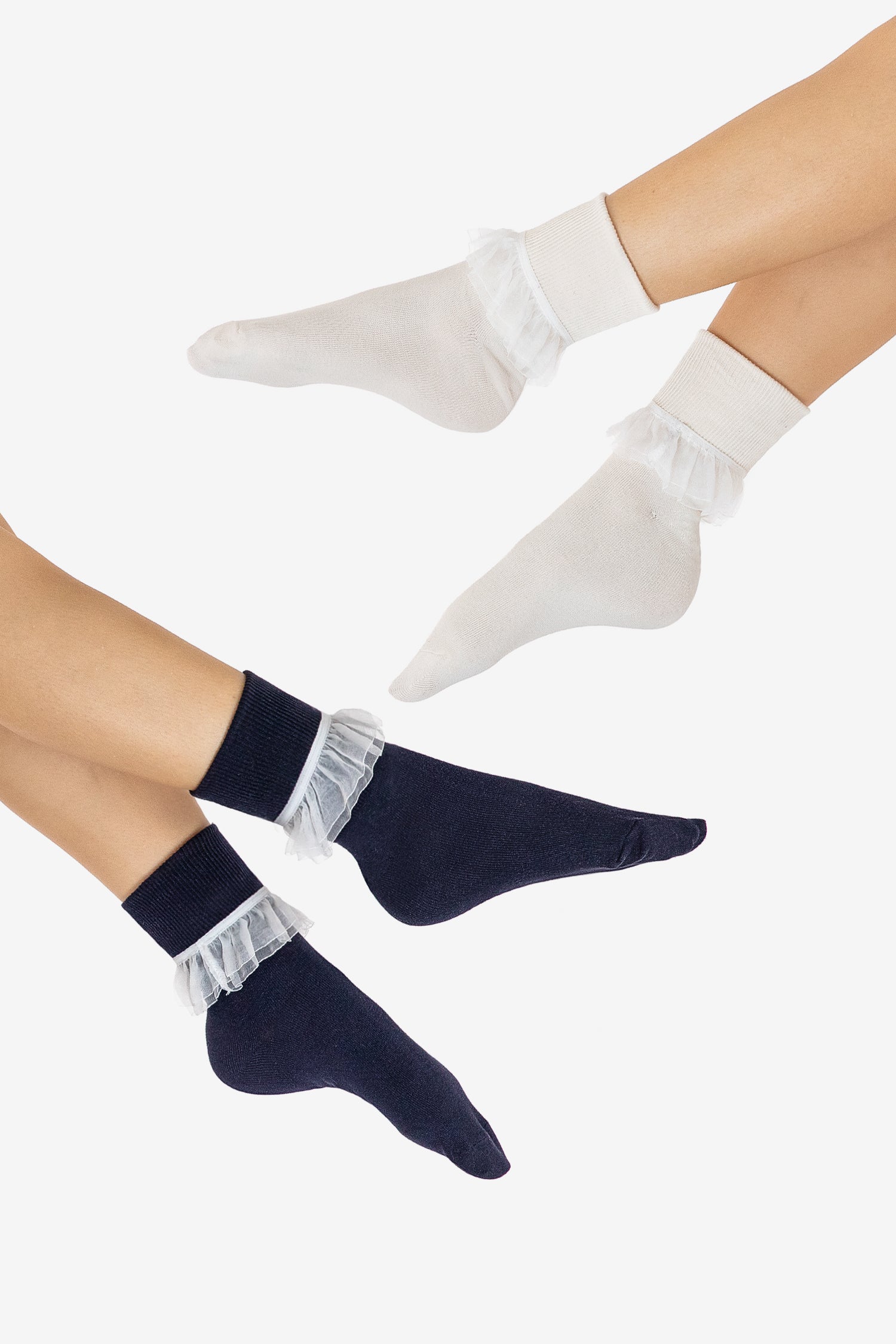 AKLSOCK-L2 - 2-Pack Girly Lace Ankle Sock - Image 9