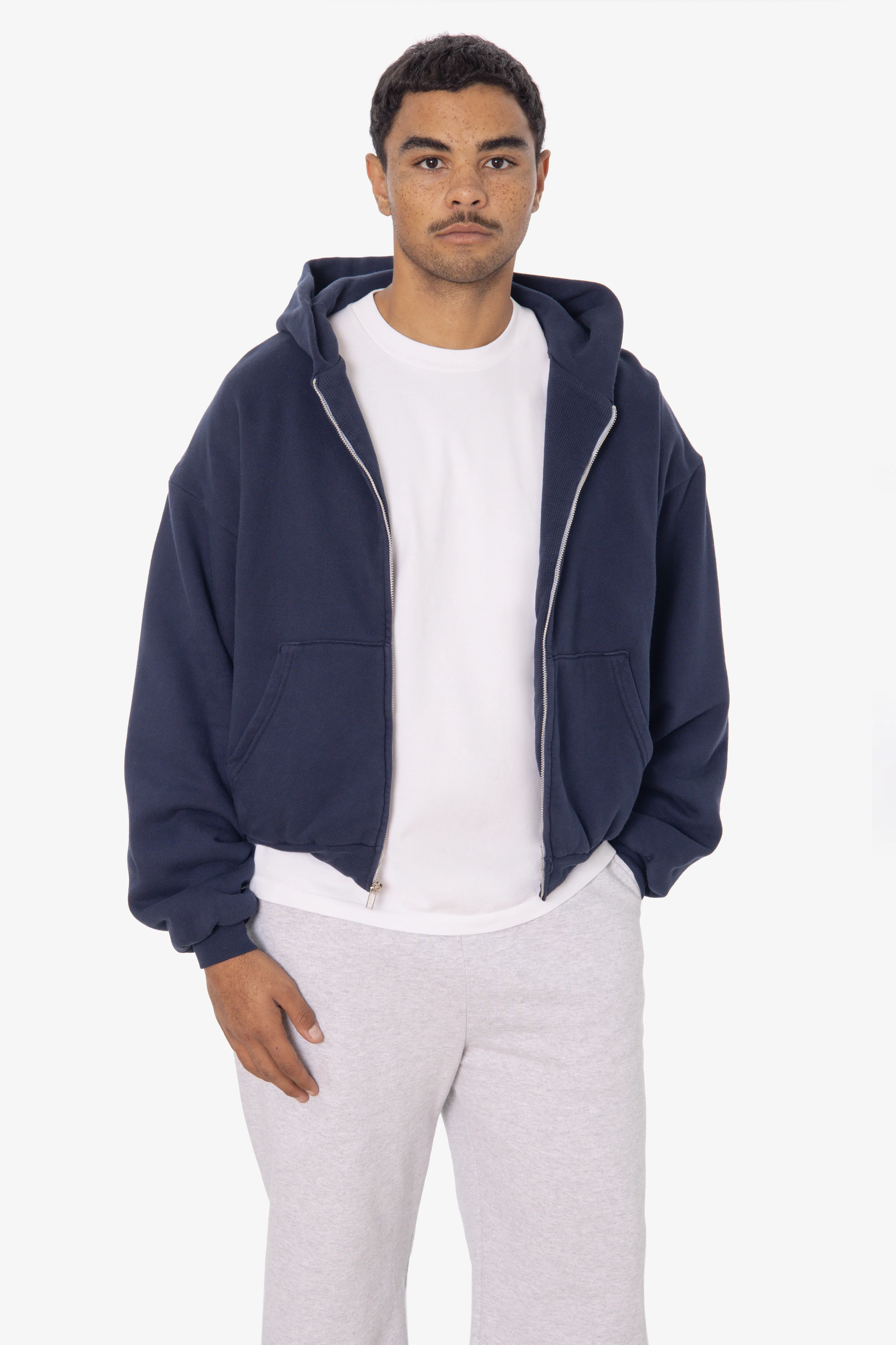 ALP10GD - Thermal Lined Cropped Zip Up Hoodie - Image 14