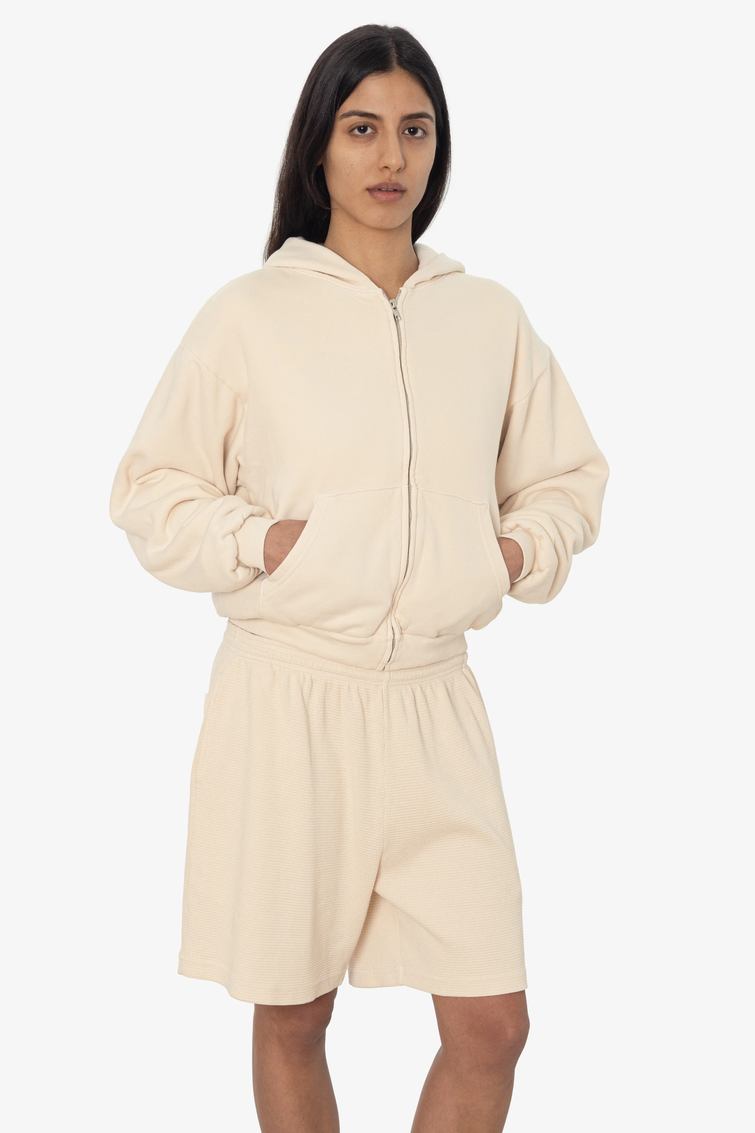 ALP10GD - Thermal Lined Cropped Zip Up Hoodie - Image 25