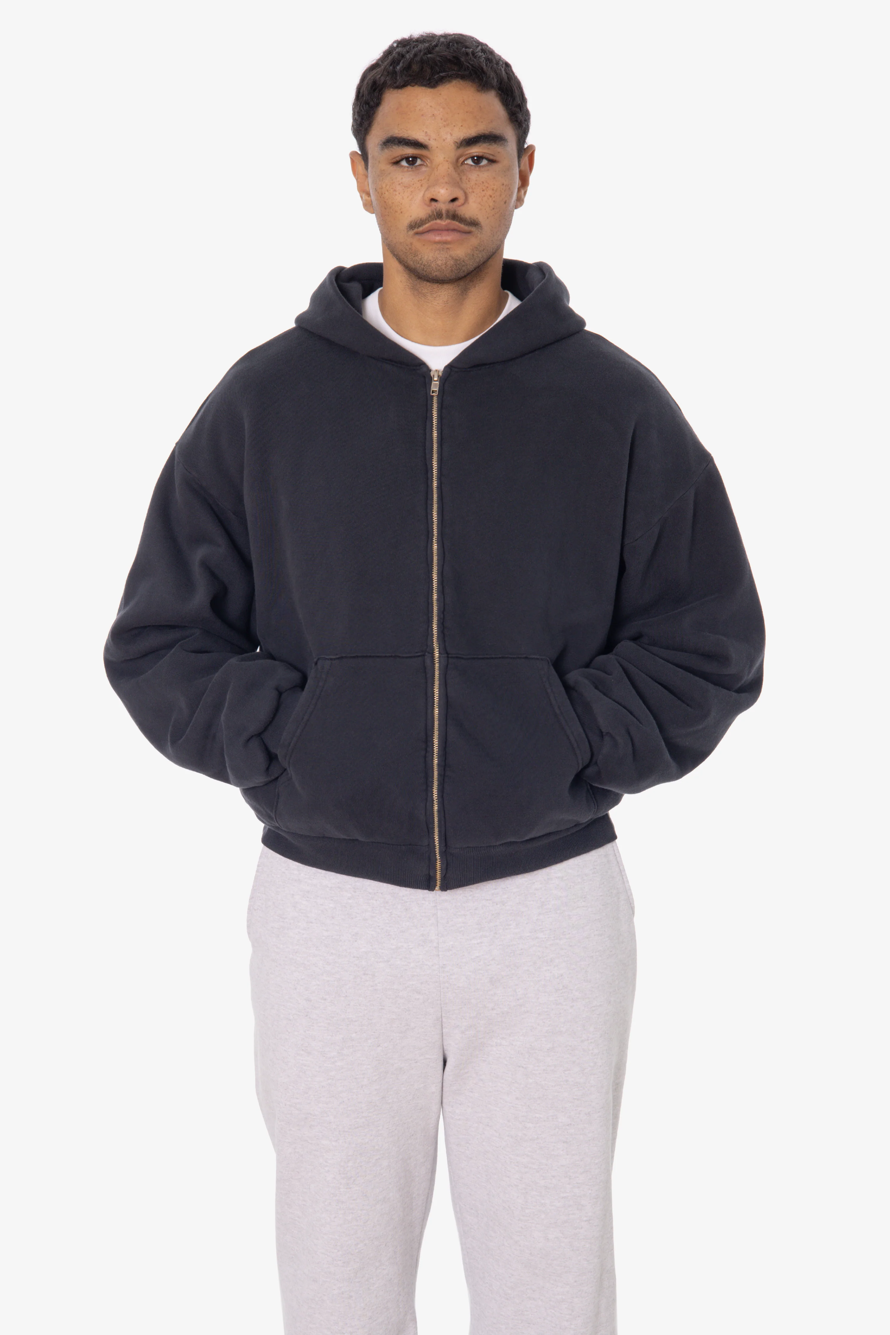 ALP10GD - Thermal Lined Cropped Zip Up Hoodie - Image 6