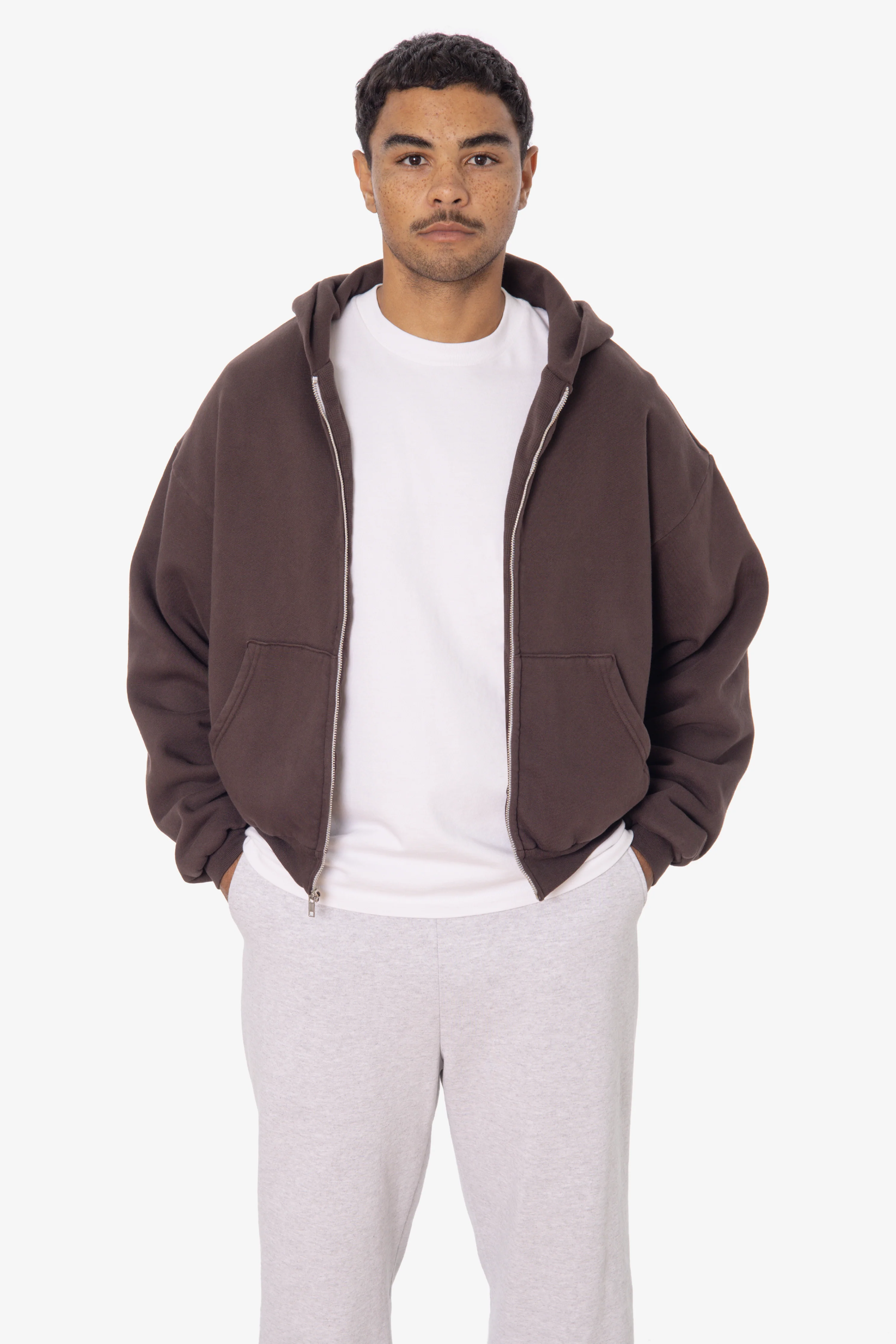 ALP10GD - Thermal Lined Cropped Zip Up Hoodie - Image 9
