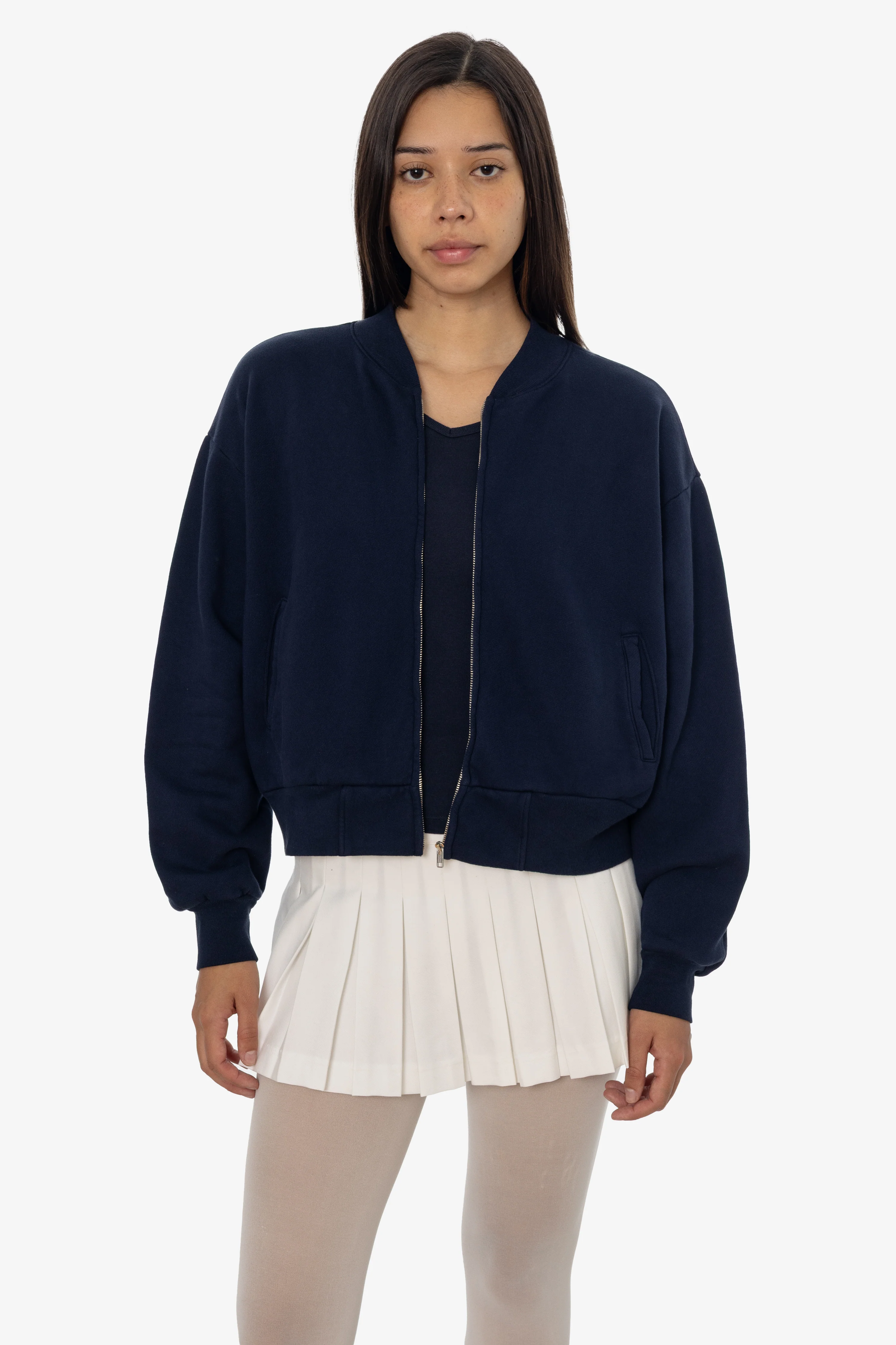ALP375GD - Alpine Fleece Zip Up Cropped Bomber - Image 10