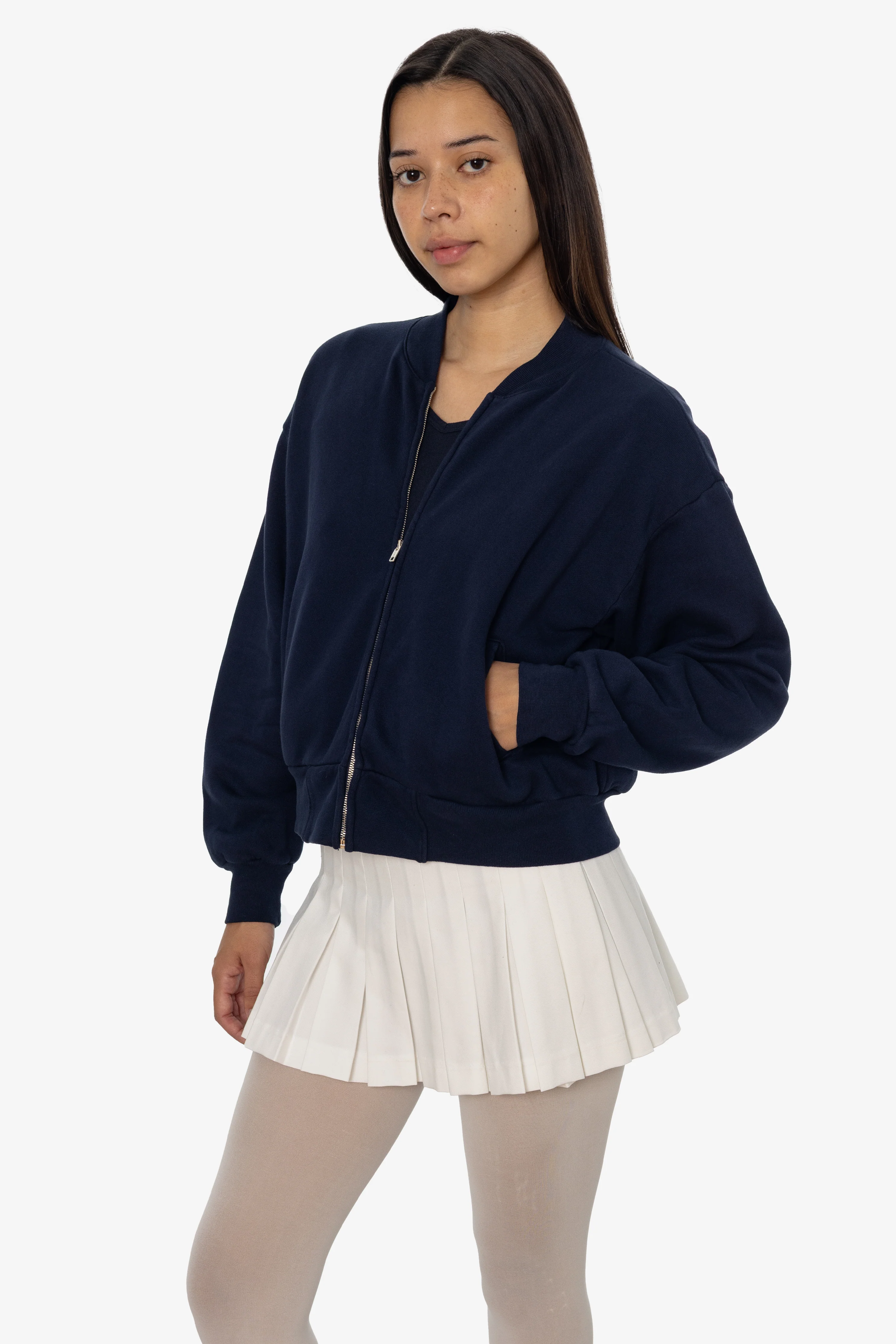 ALP375GD - Alpine Fleece Zip Up Cropped Bomber - Image 12