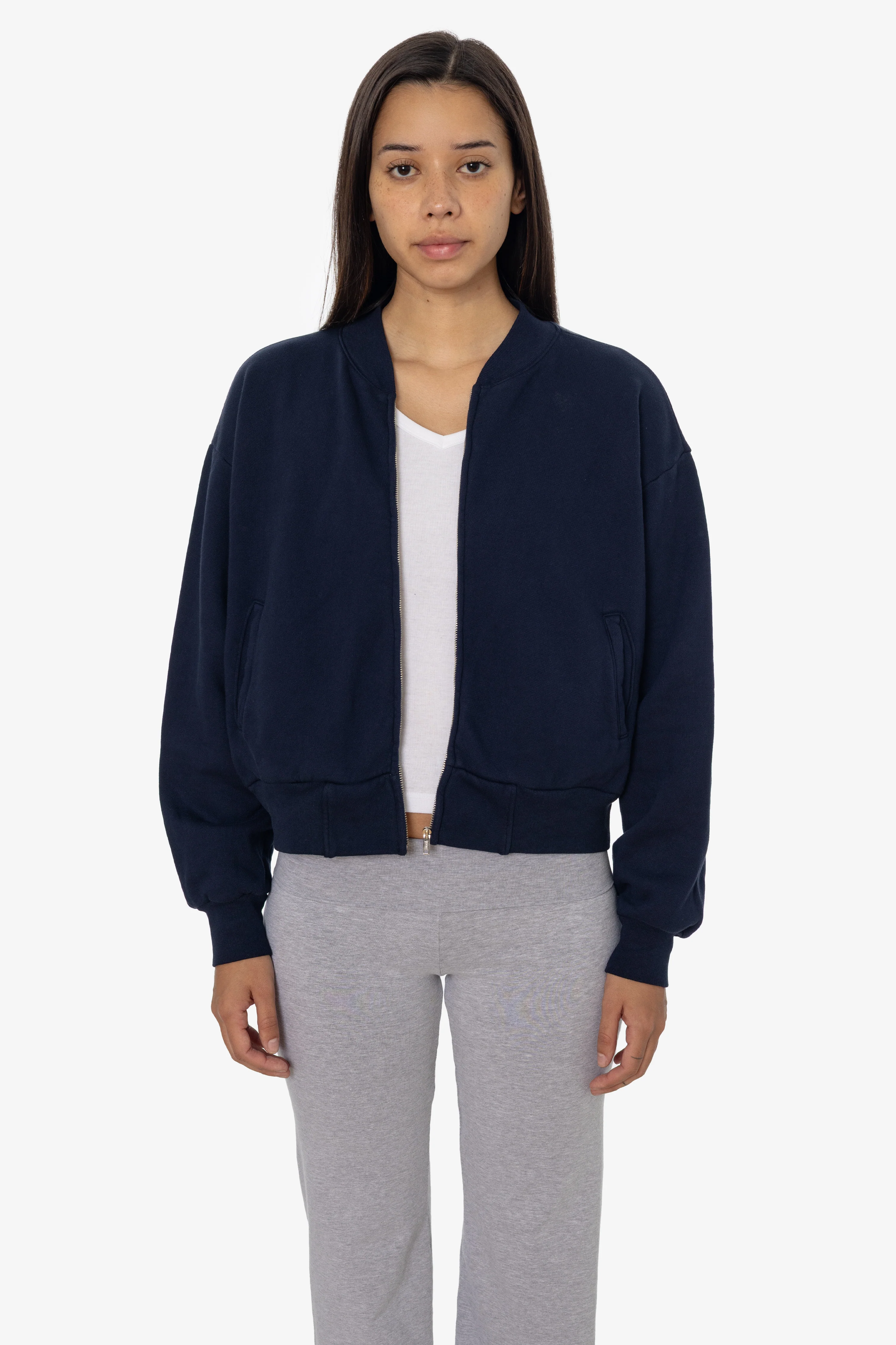 ALP375GD - Alpine Fleece Zip Up Cropped Bomber - Image 14
