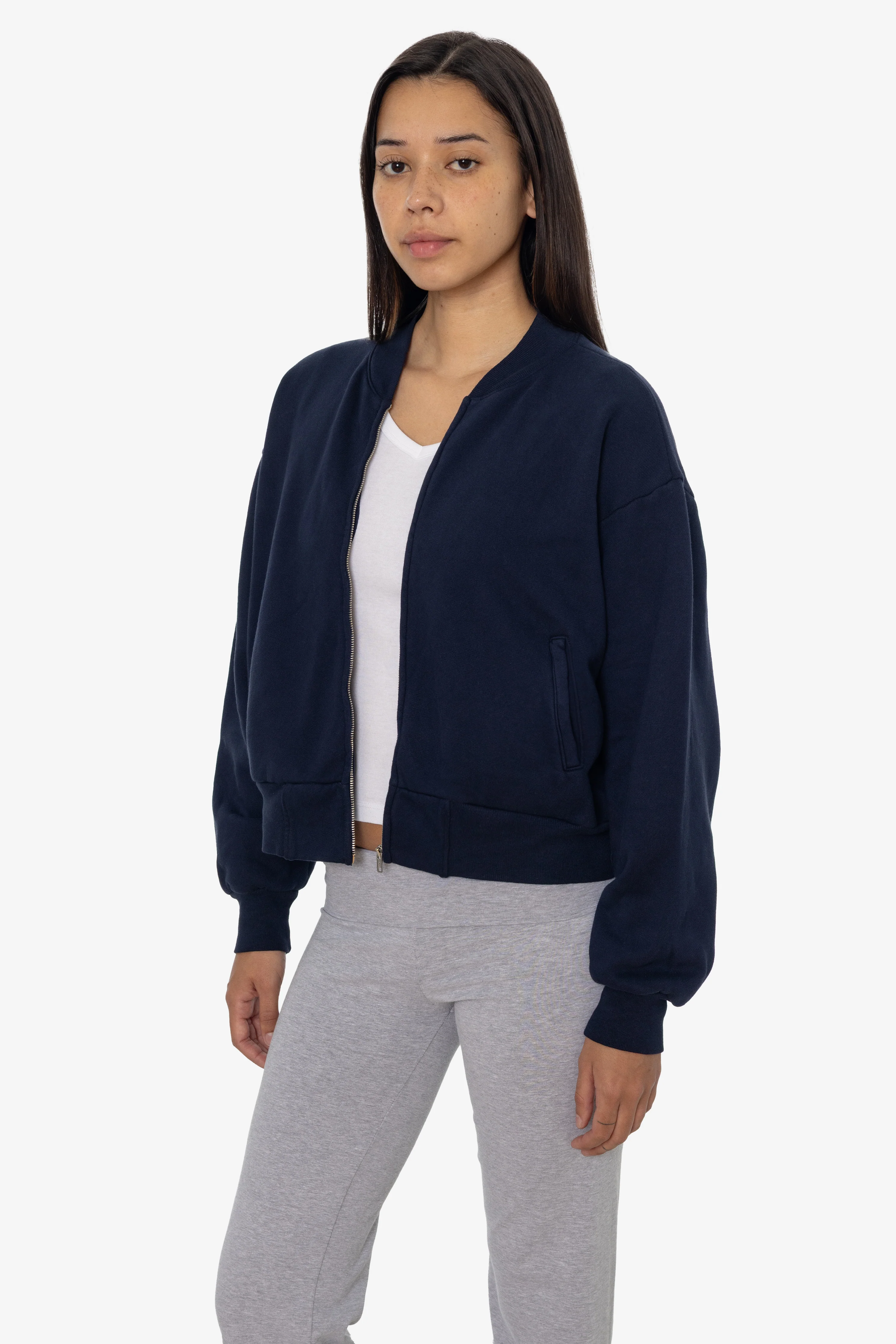 ALP375GD - Alpine Fleece Zip Up Cropped Bomber - Image 15