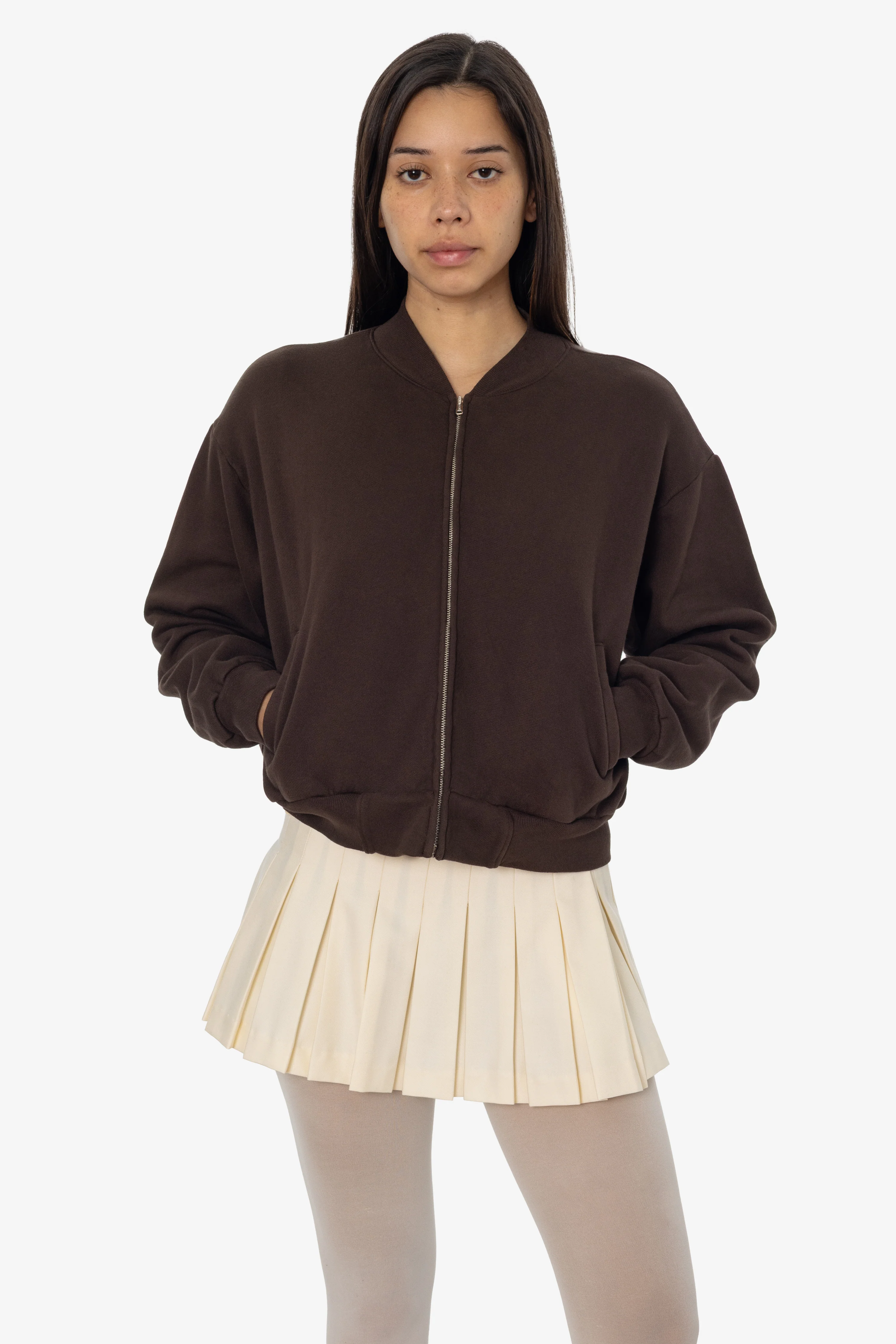 ALP375GD - Alpine Fleece Zip Up Cropped Bomber - Image 17