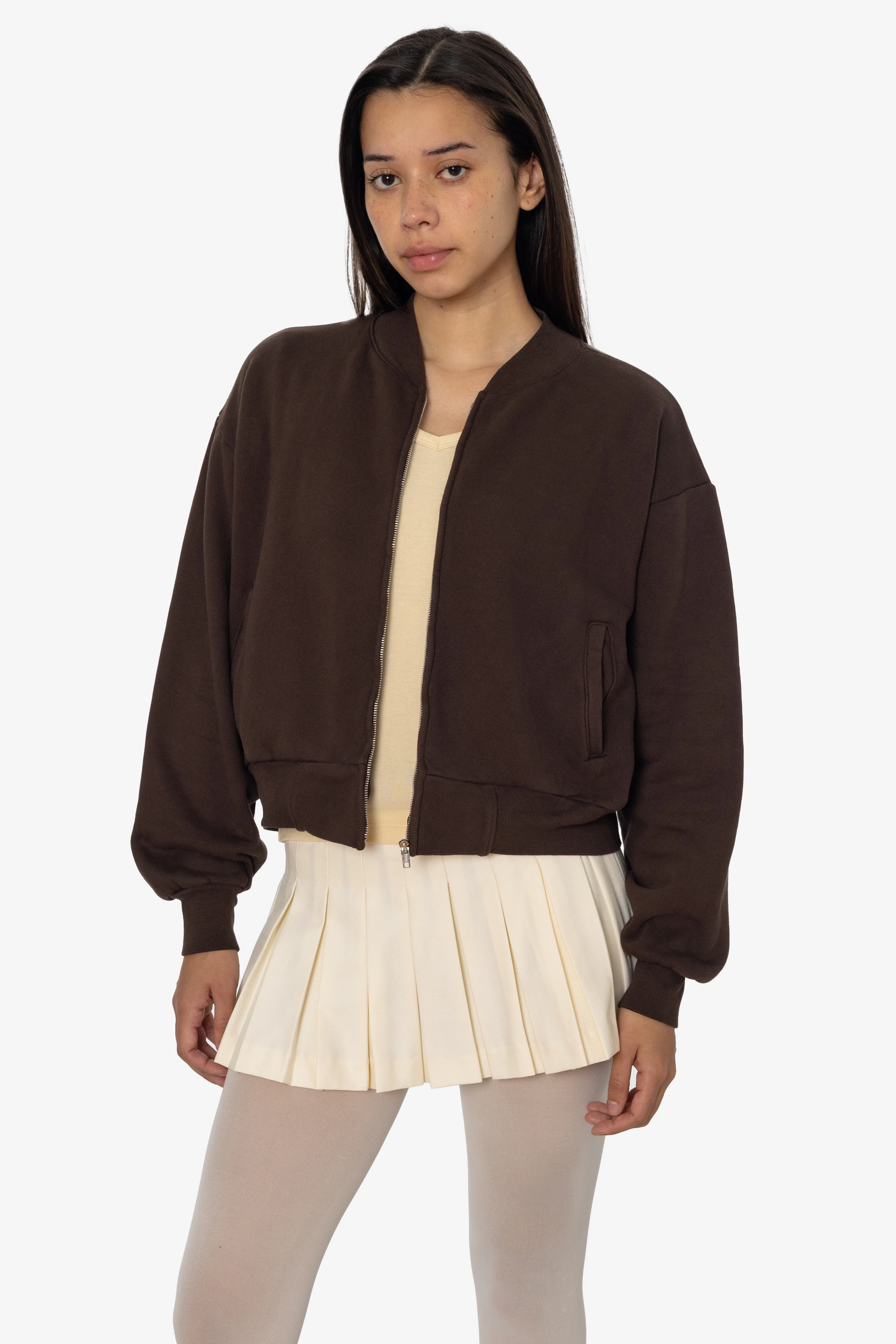 ALP375GD - Alpine Fleece Zip Up Cropped Bomber - Image 18