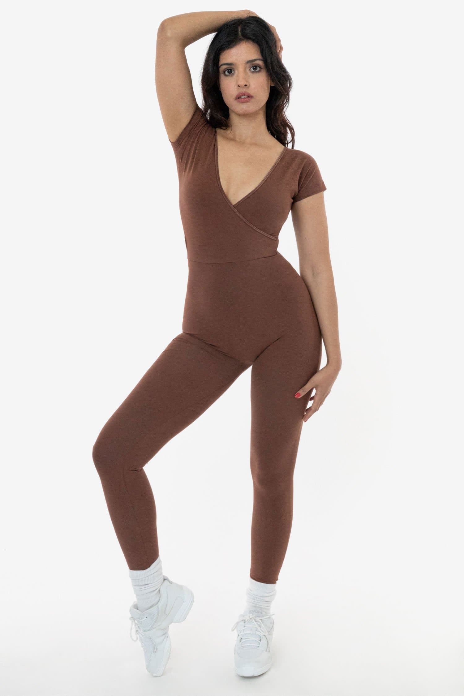 B125C - Cap Sleeve Crossfront Unitard - Image 4