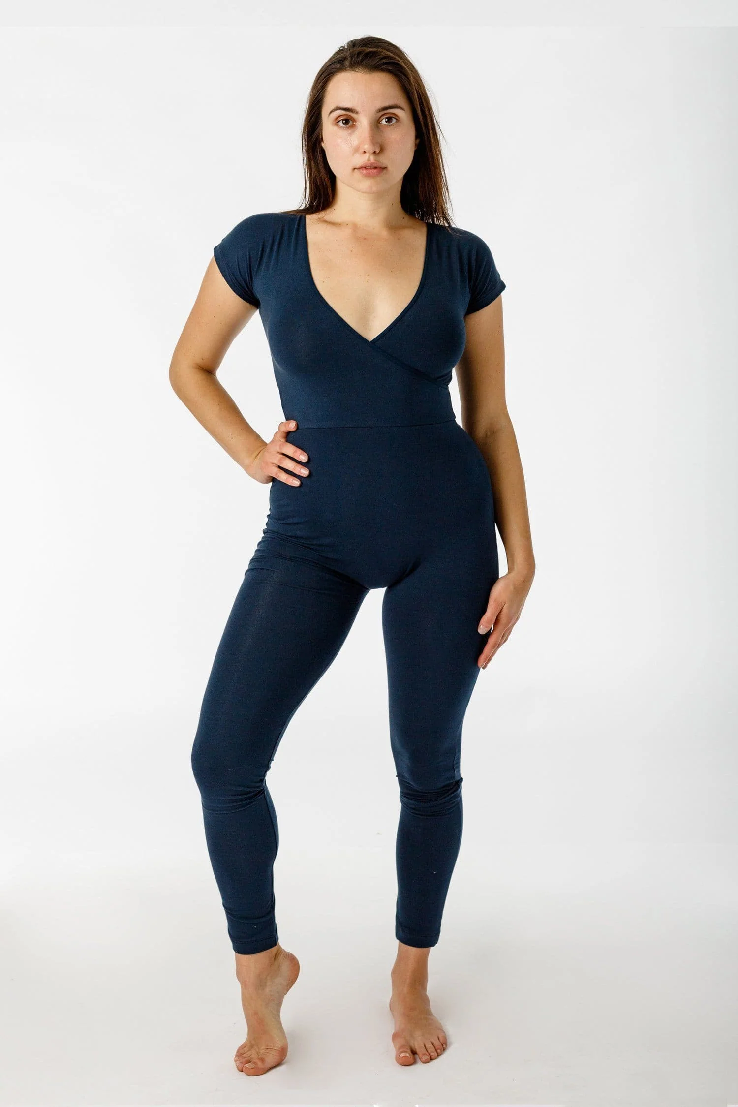 B125C - Cap Sleeve Crossfront Unitard - Image 6