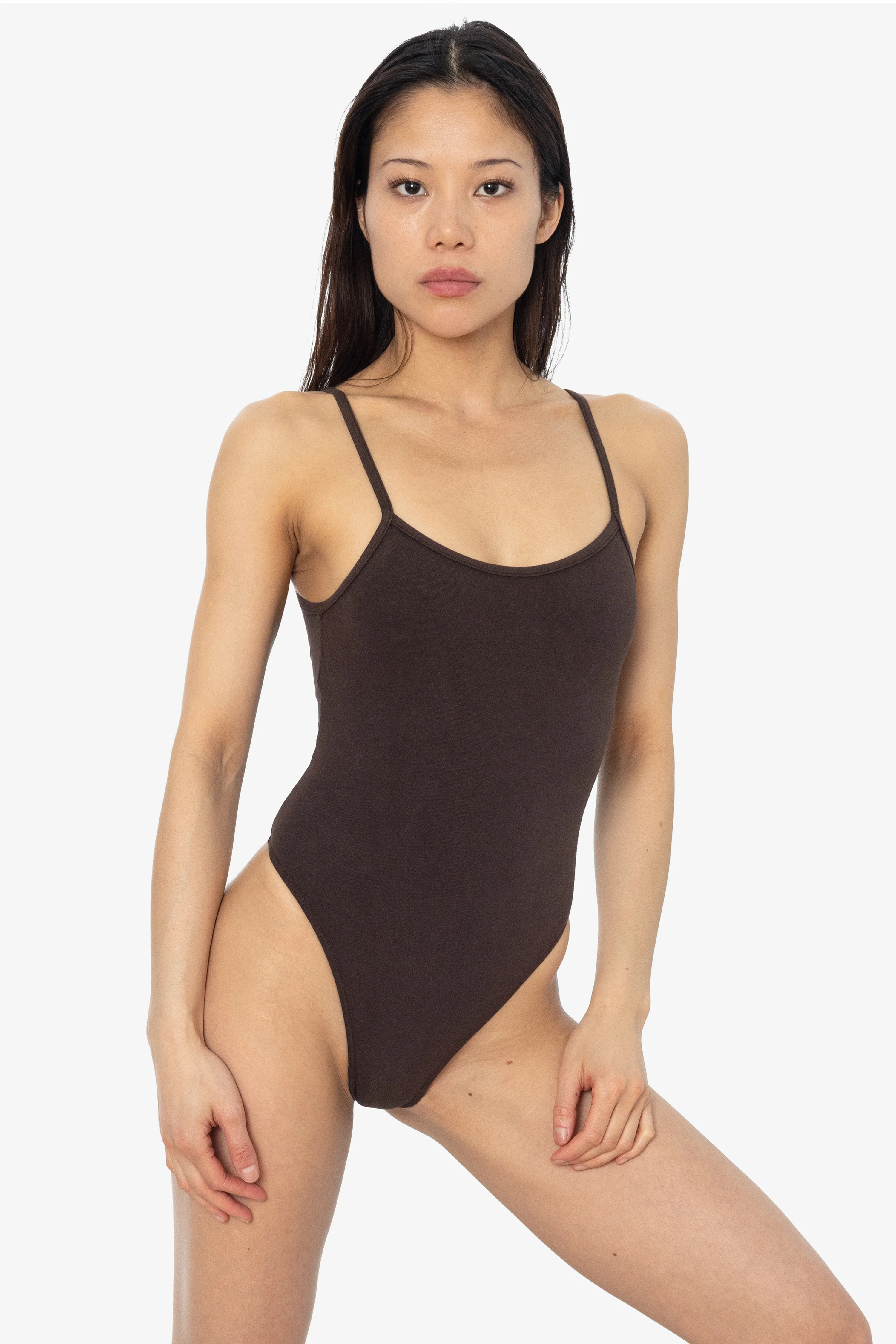 B301GD - Garment Dye Spaghetti Thong Bodysuit - Image 2