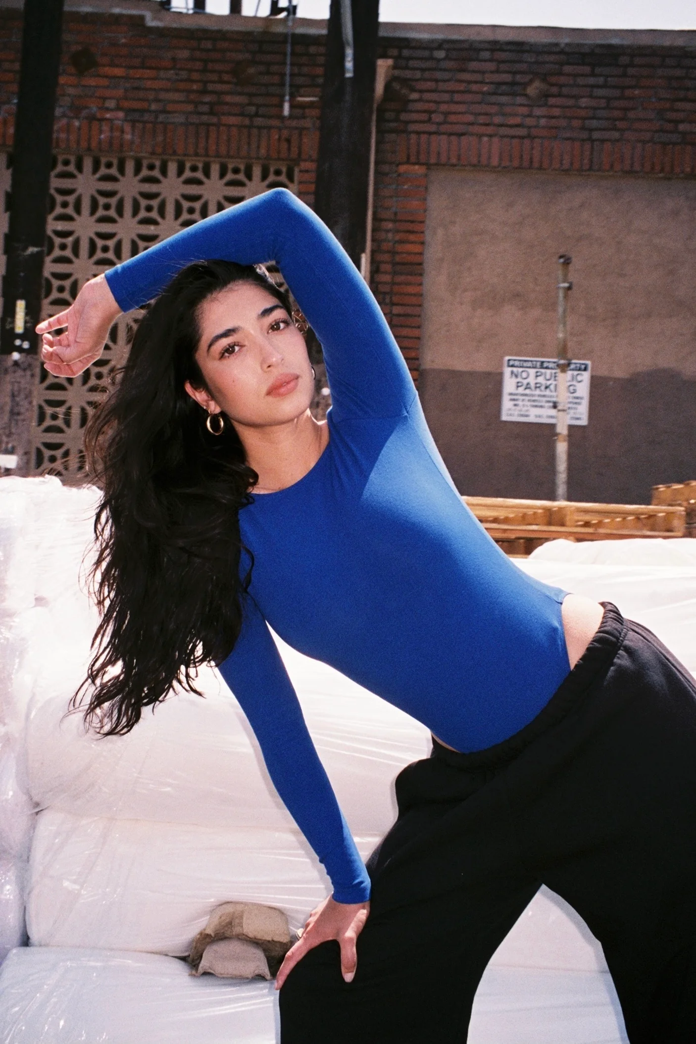 B307GD - Garment Dye Long Sleeve Boatneck Dance Bodysuit - Image 23
