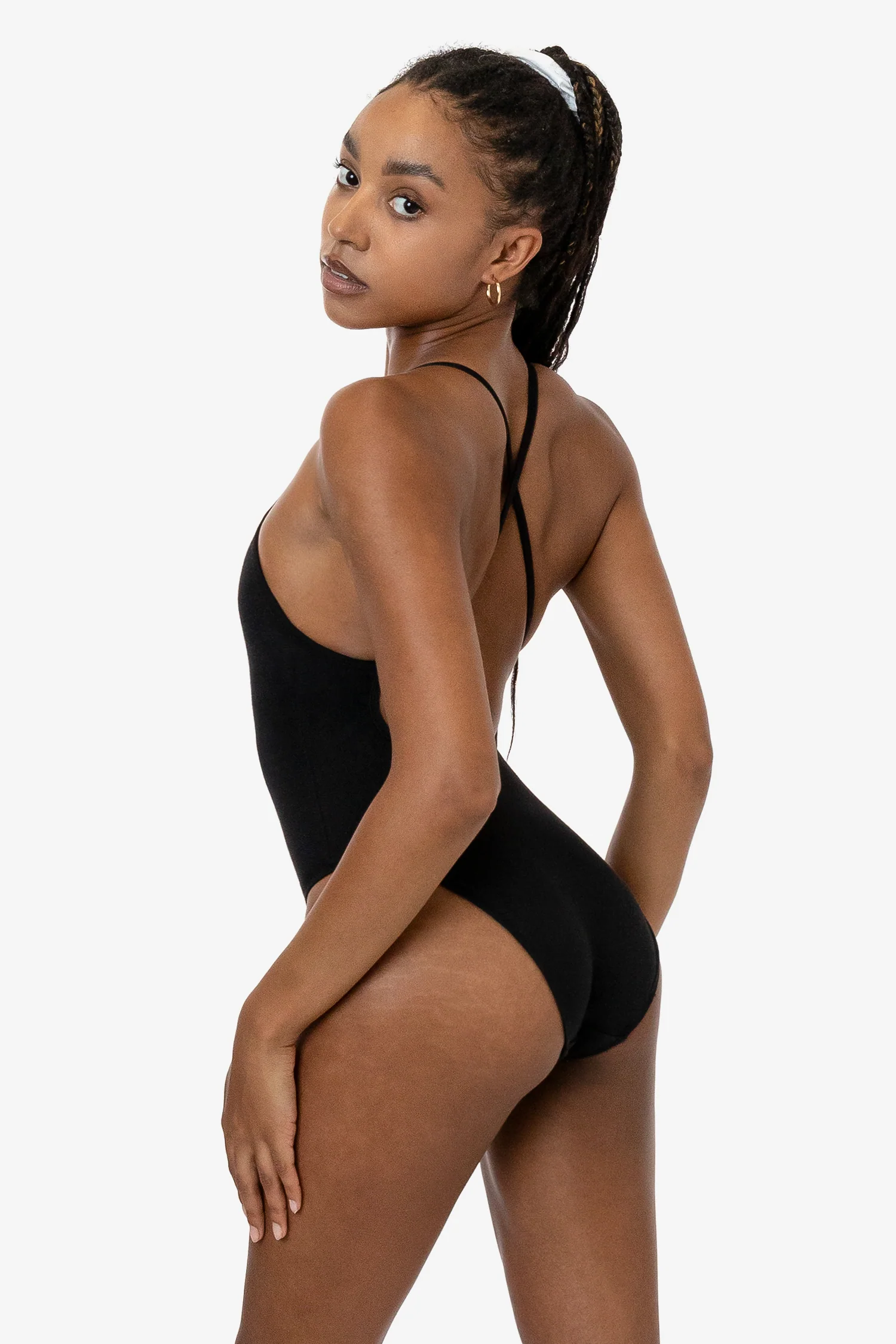 B308GD - Garment Dye Spaghetti Ruched Front Crossback Bodysuit - Image 22