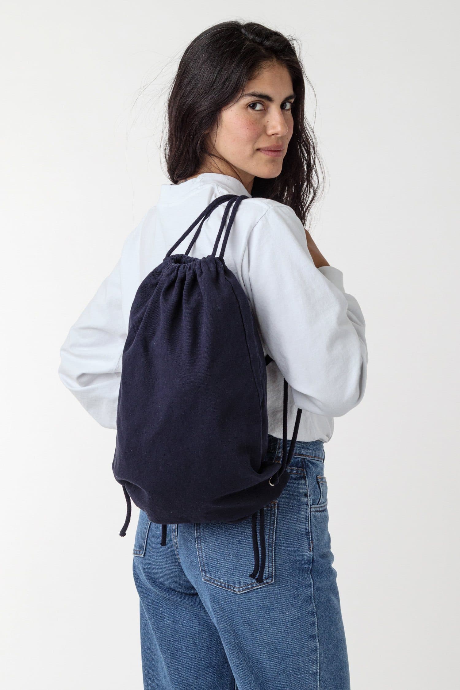 BD09 - Bull Denim Drawstring Backpack - Image 2