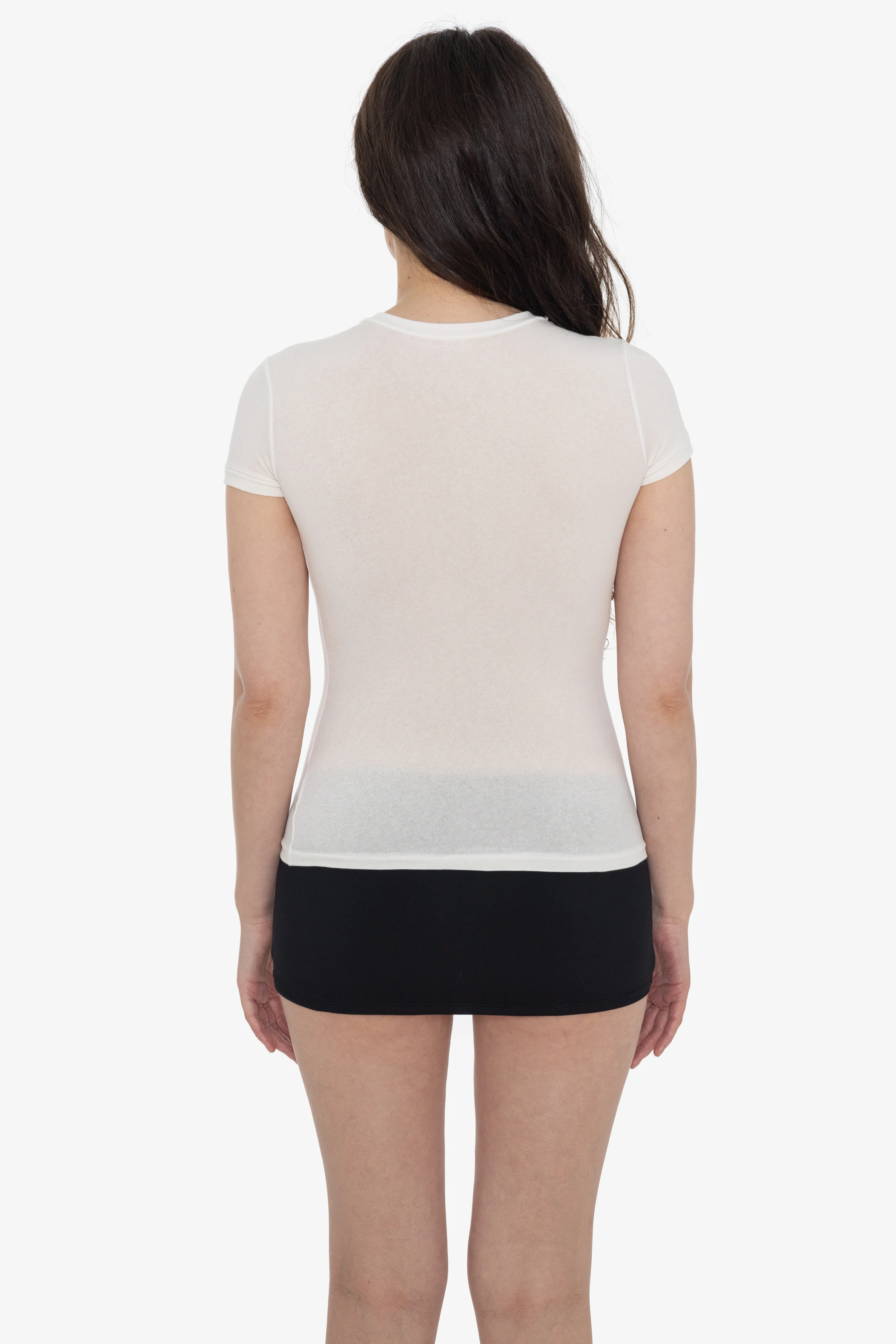CC356 - Cheesecloth Fitted V-Neck T-Shirt - Image 6
