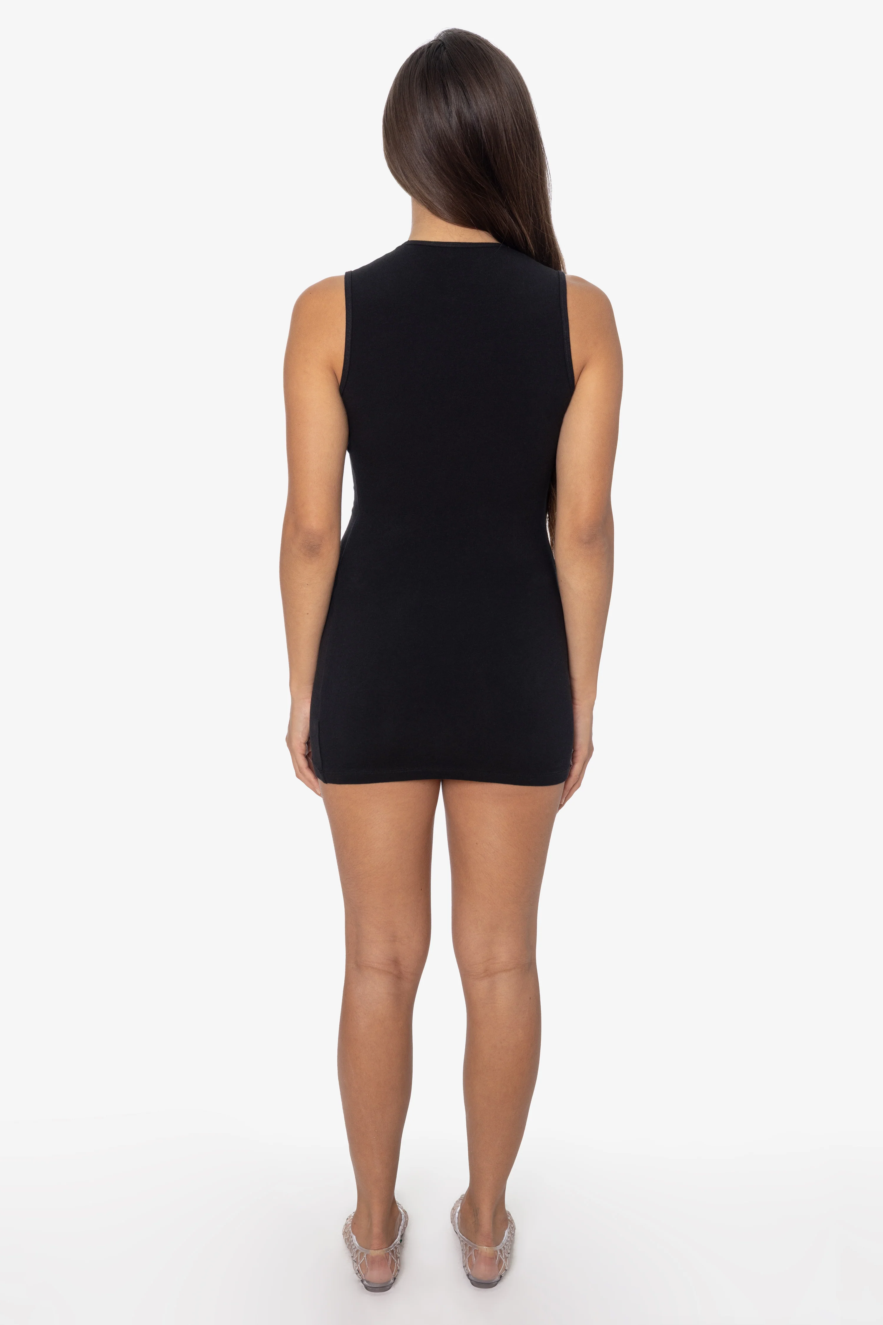 CC3665X - Cheese Cloth Sleeveless Crewneck Mini Dress - Image 8