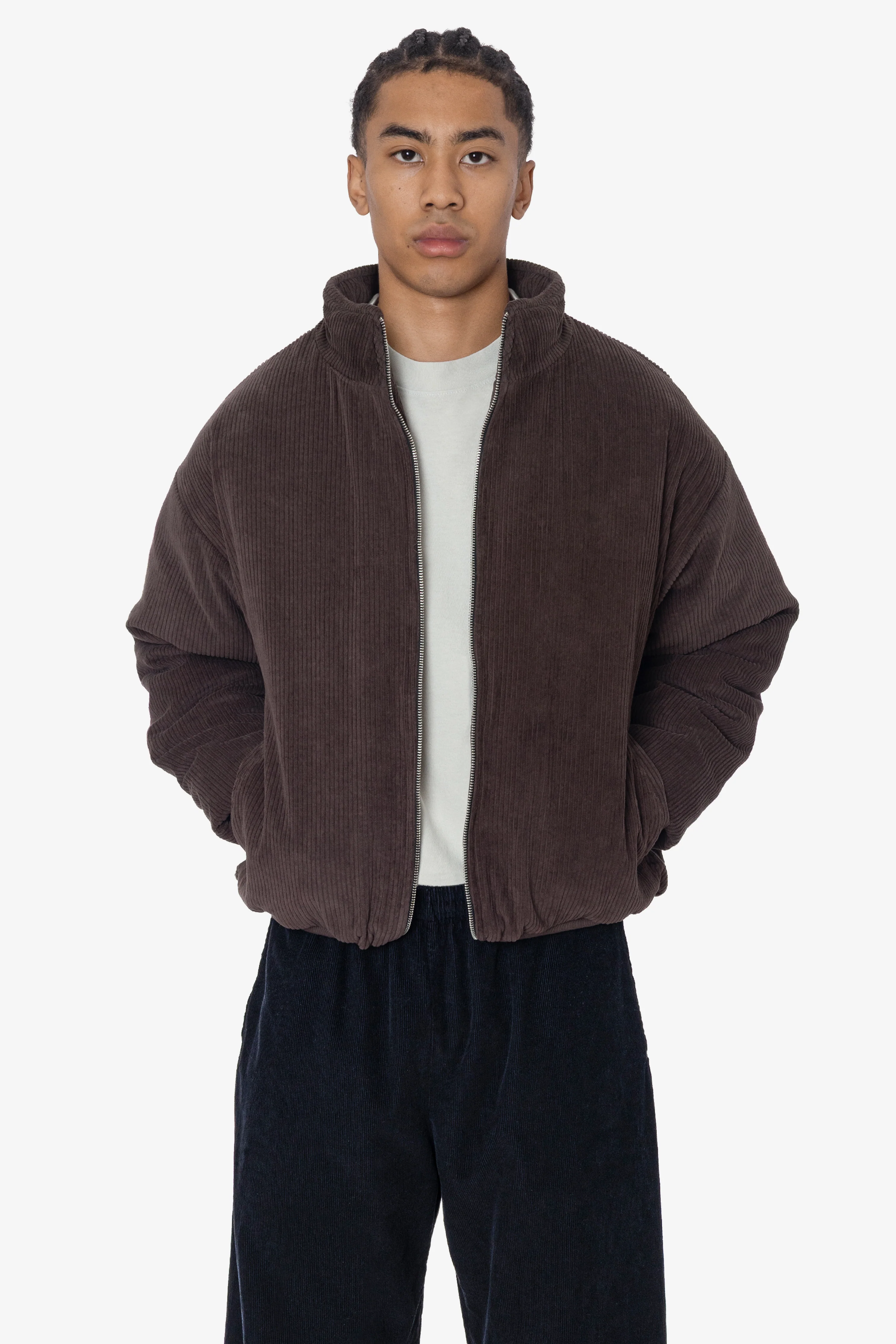 CD410PD - Corduroy Puffy Zip Up Jacket - Image 12