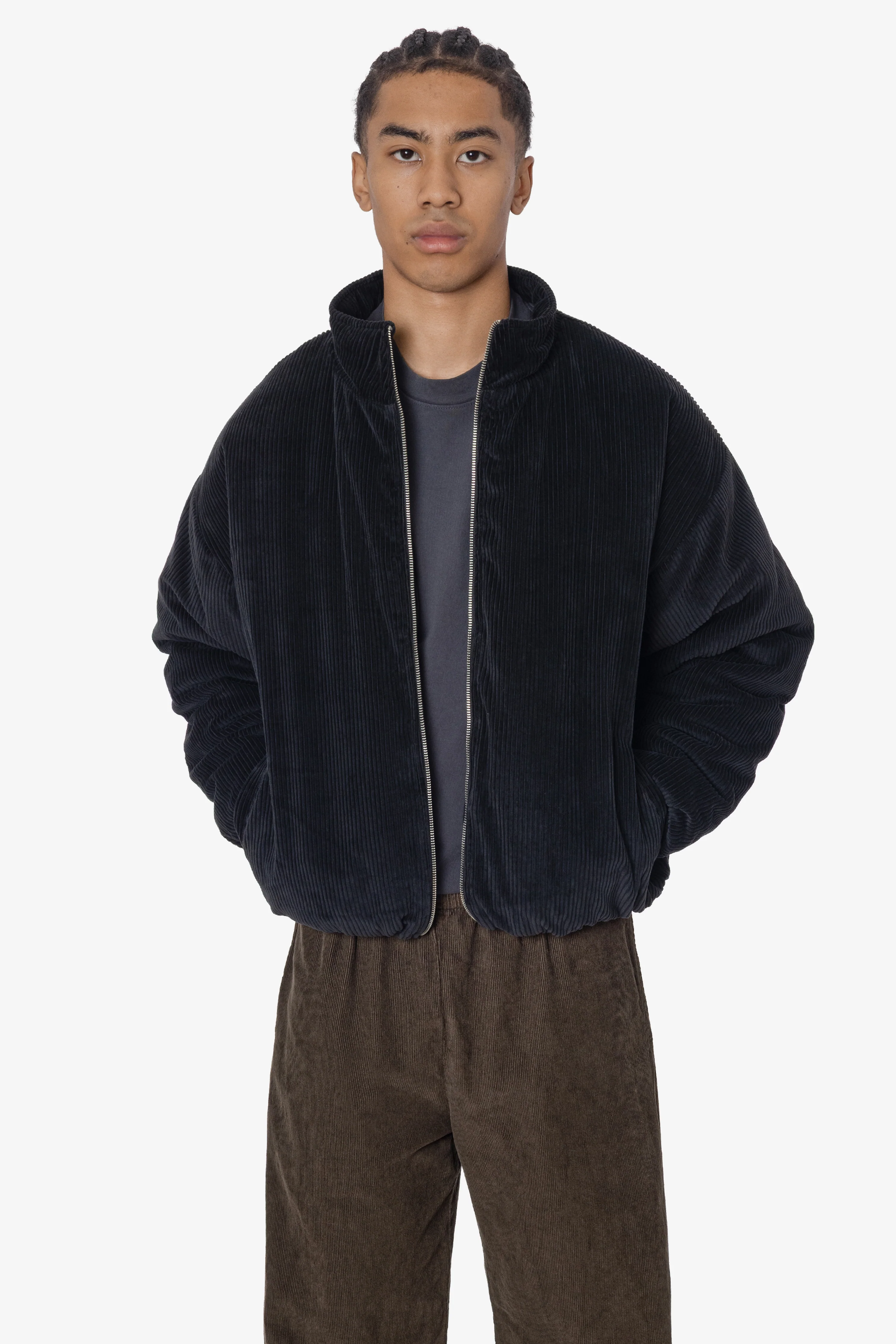 CD410PD - Corduroy Puffy Zip Up Jacket - Image 13