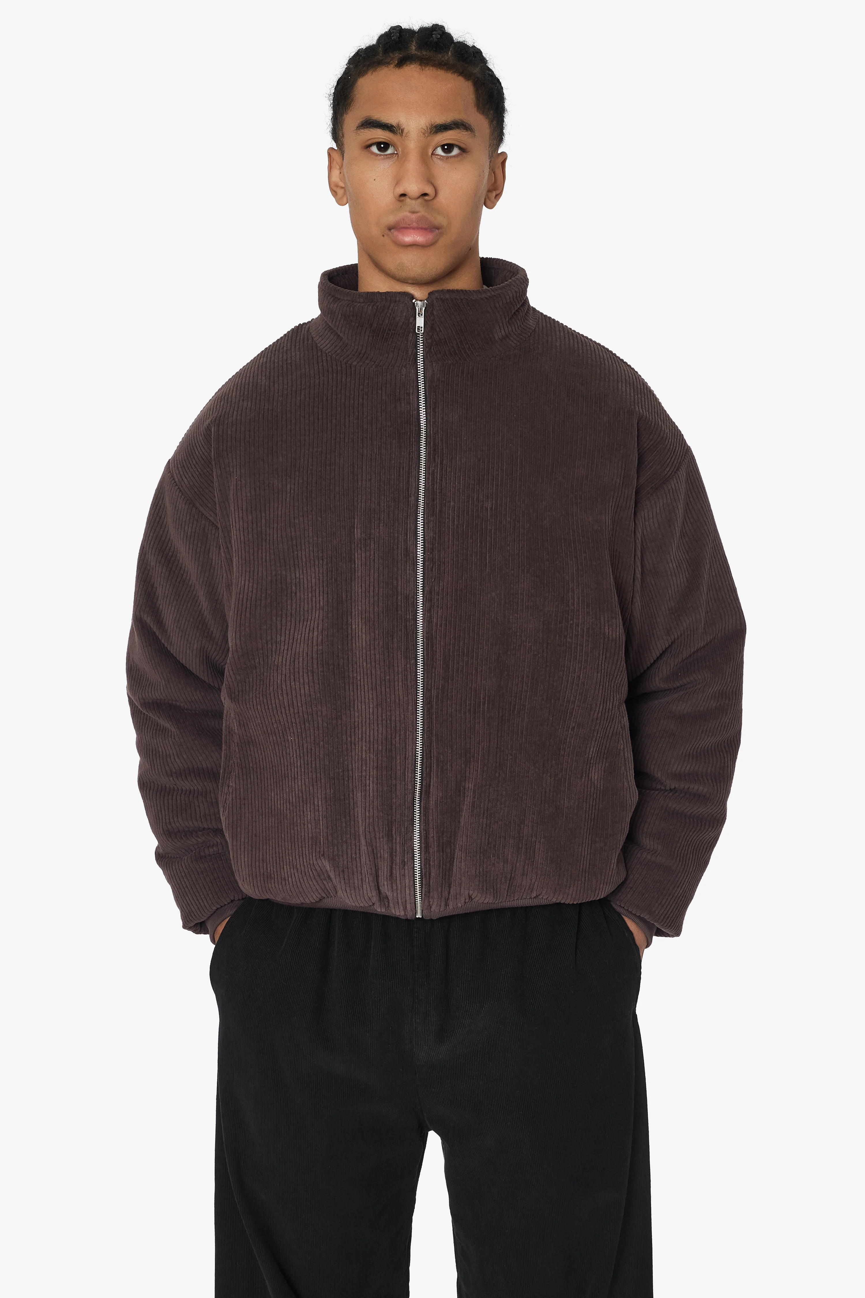 CD410PD - Corduroy Puffy Zip Up Jacket - Image 2
