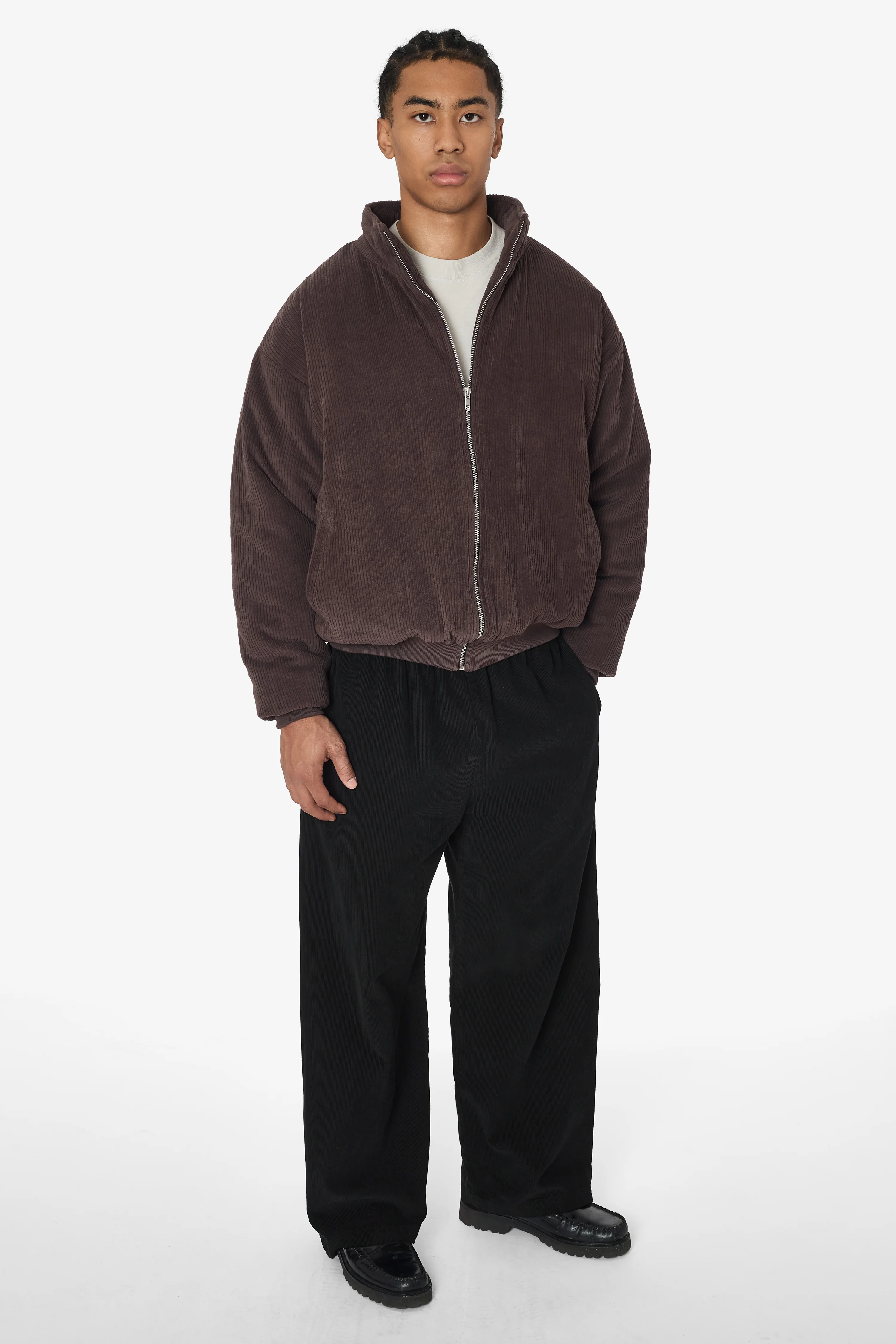 CD410PD - Corduroy Puffy Zip Up Jacket - Image 6