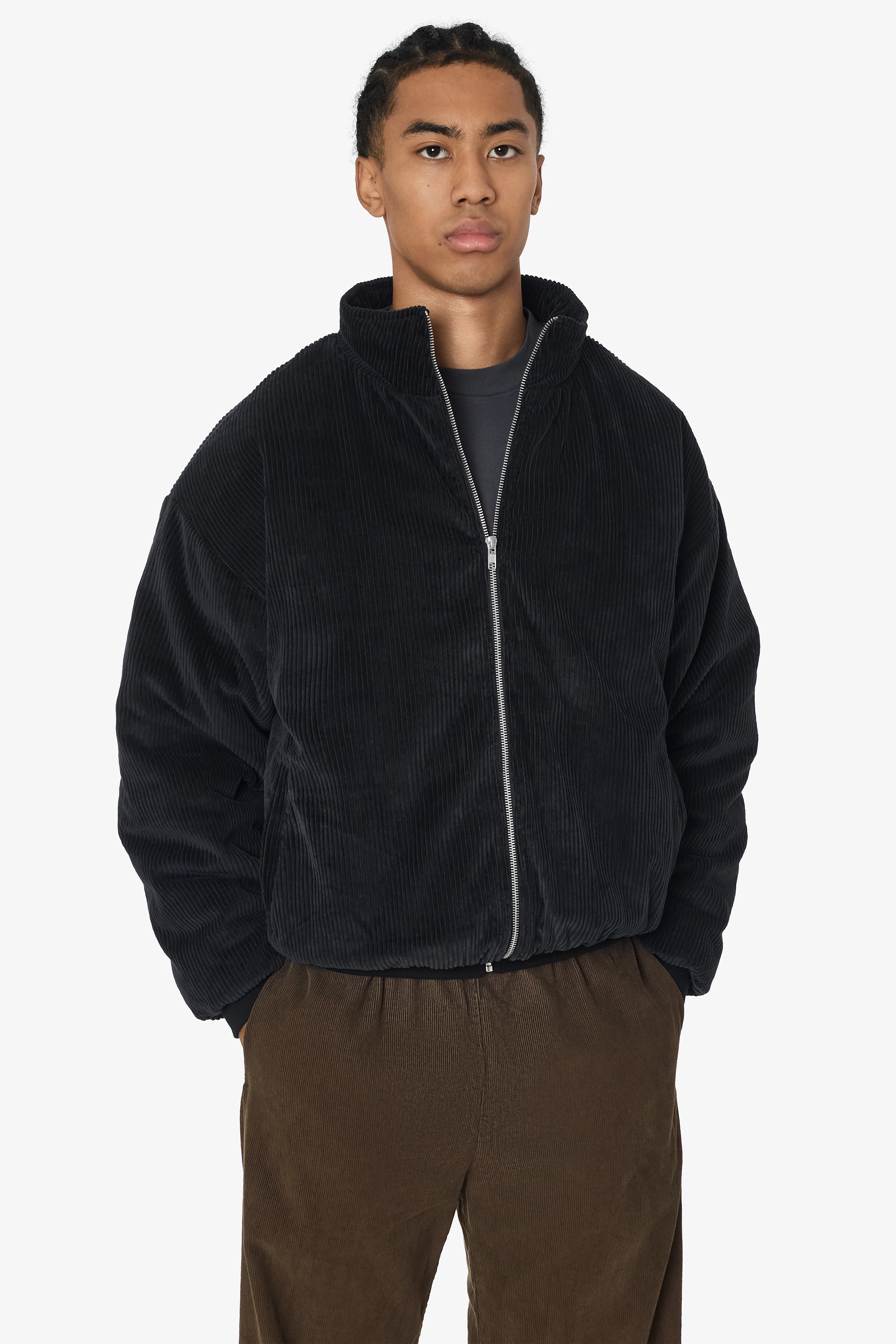 CD410PD - Corduroy Puffy Zip Up Jacket - Image 9