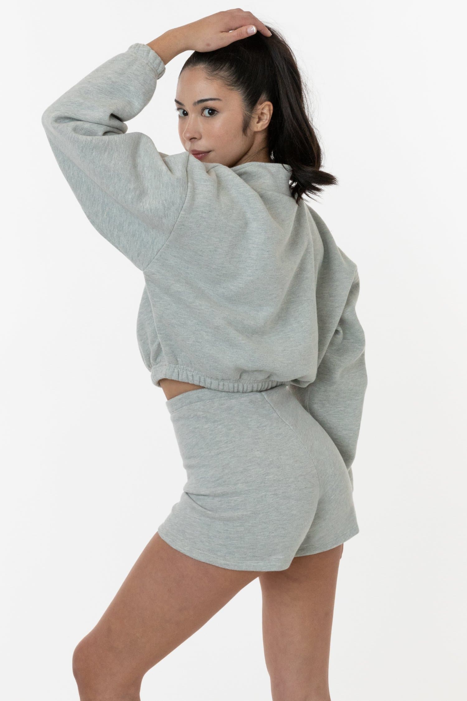 CF330 - Cotton Fleece High Waist Fitted Short - Image 5