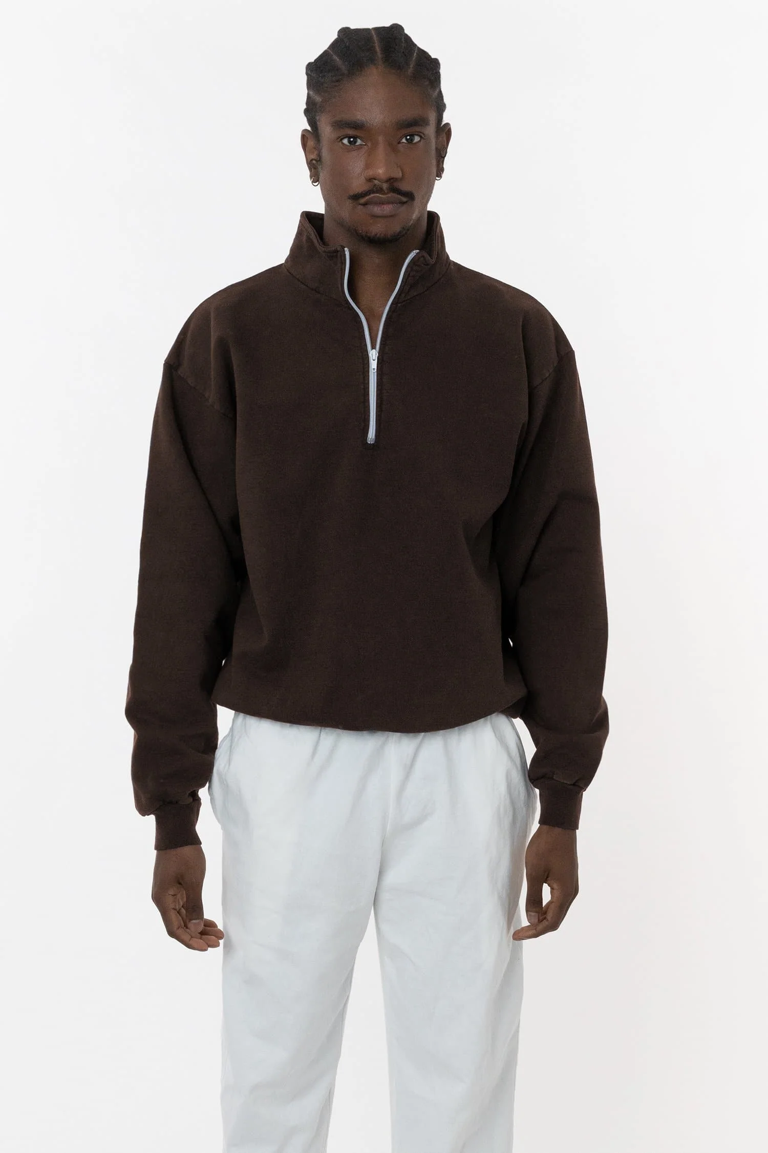 CF408GD - 10 oz. Garment Dye Cotton Fleece Half Zip Pullover - Image 4