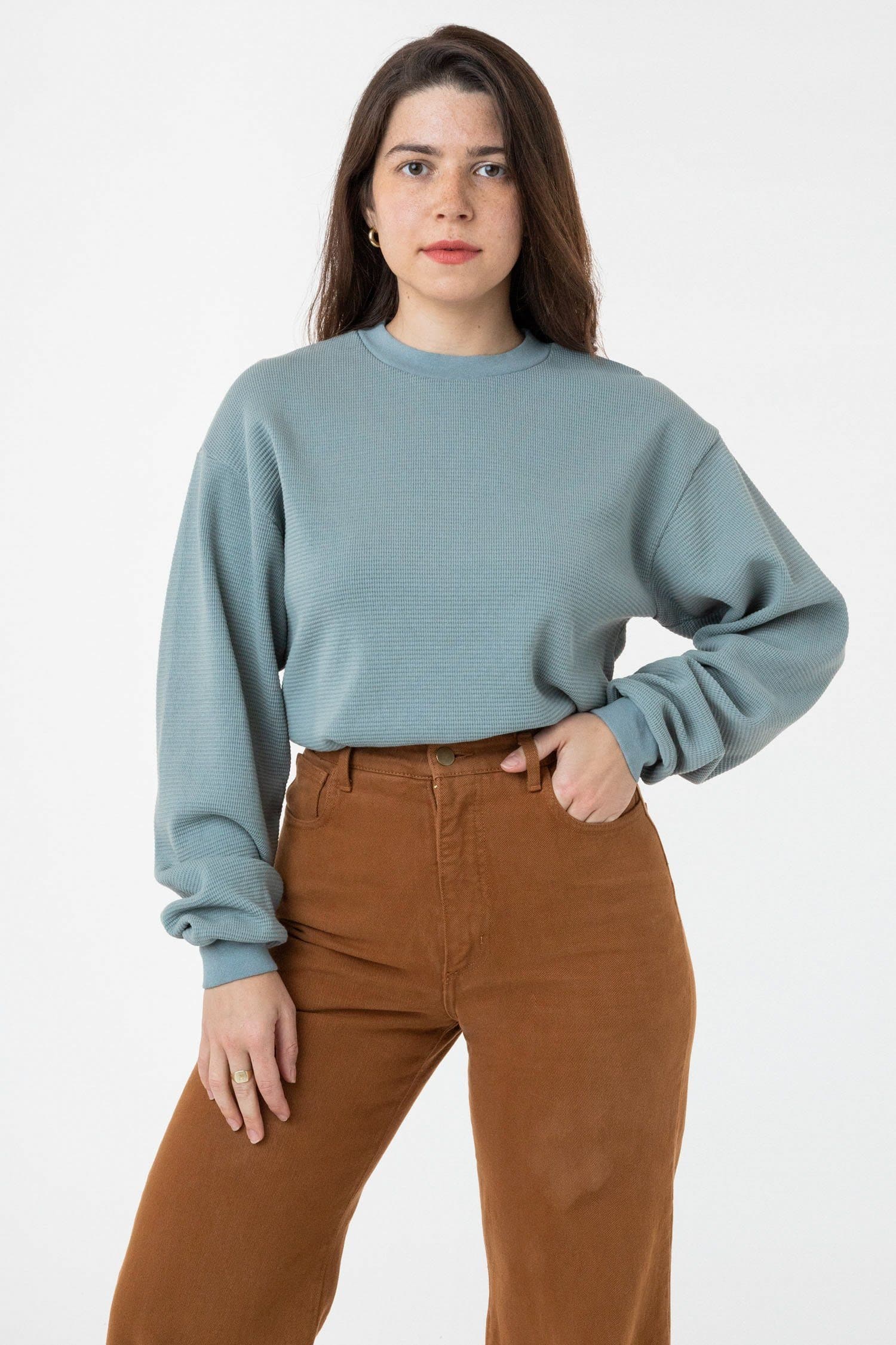 TX407GD Mix - Long Sleeve Heavy Thermal Crew Neck - Image 5