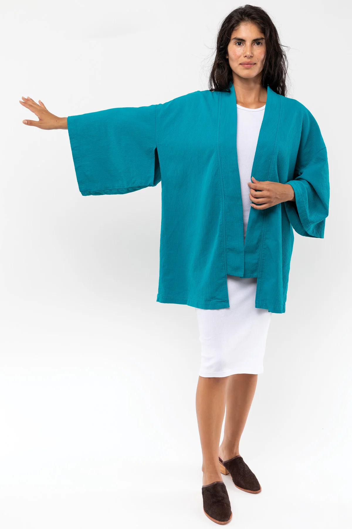 DCT01GD - Double Style Textile Mid Length Kimono - Image 11