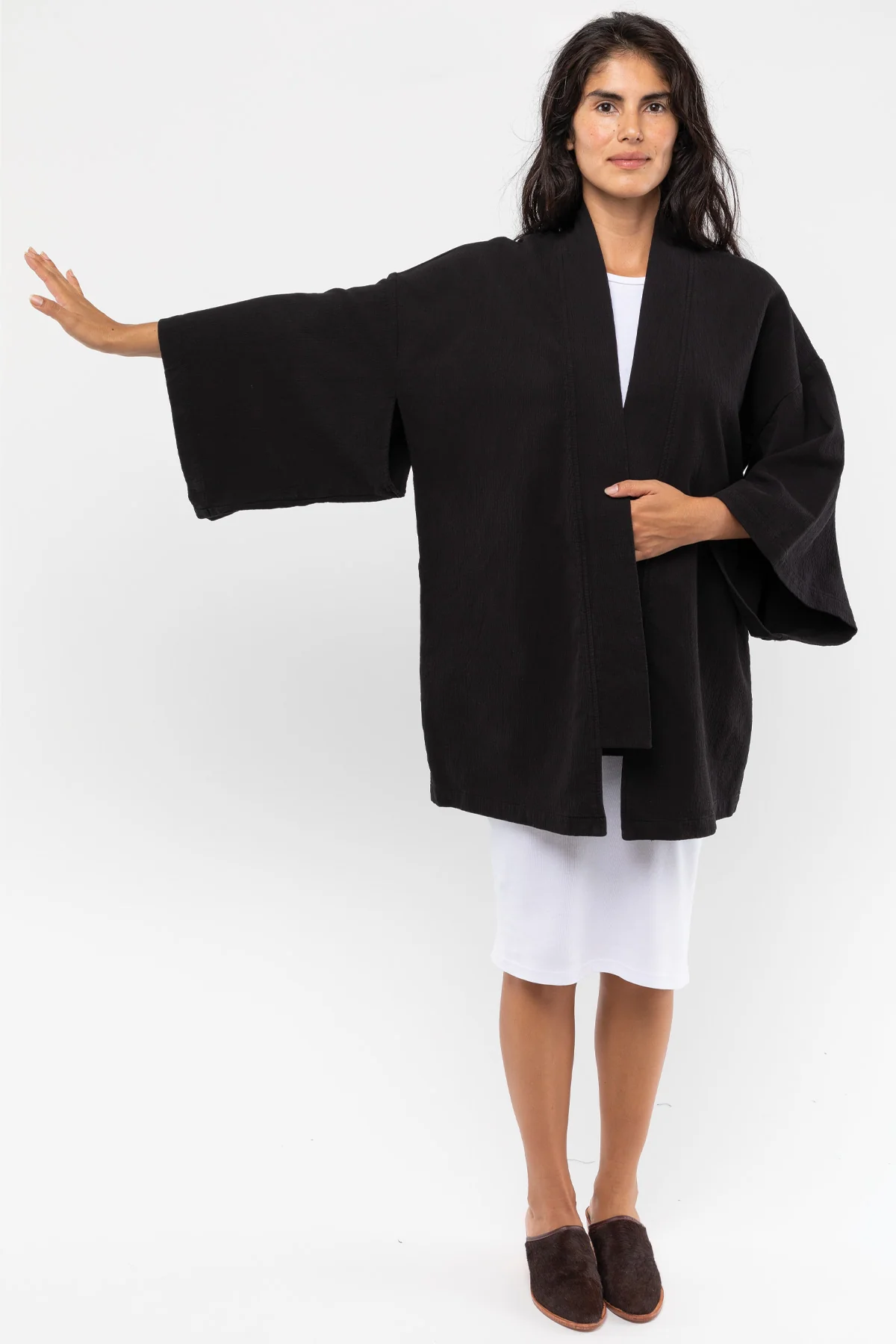 DCT01GD - Double Style Textile Mid Length Kimono - Image 9
