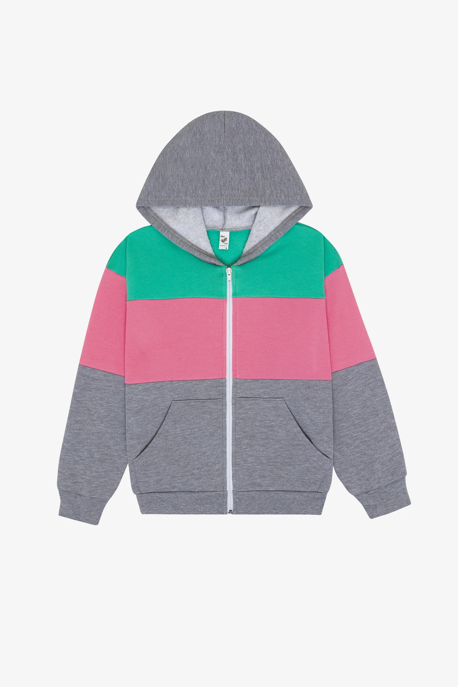 F1097CB - Kids Flex Fleece Color Block Zip Hoodie - Image 13
