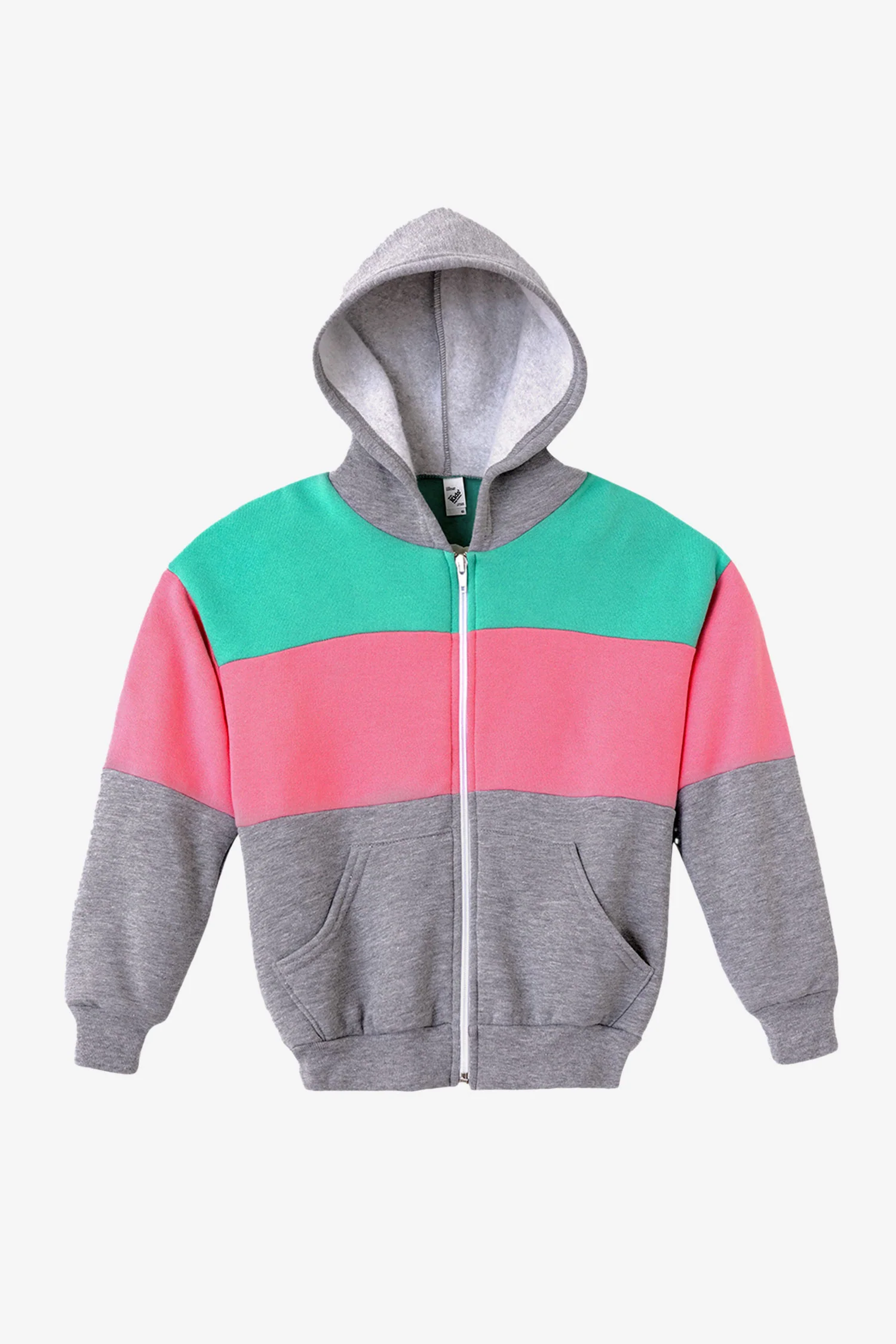 F1097CB - Kids Flex Fleece Color Block Zip Hoodie - Image 6