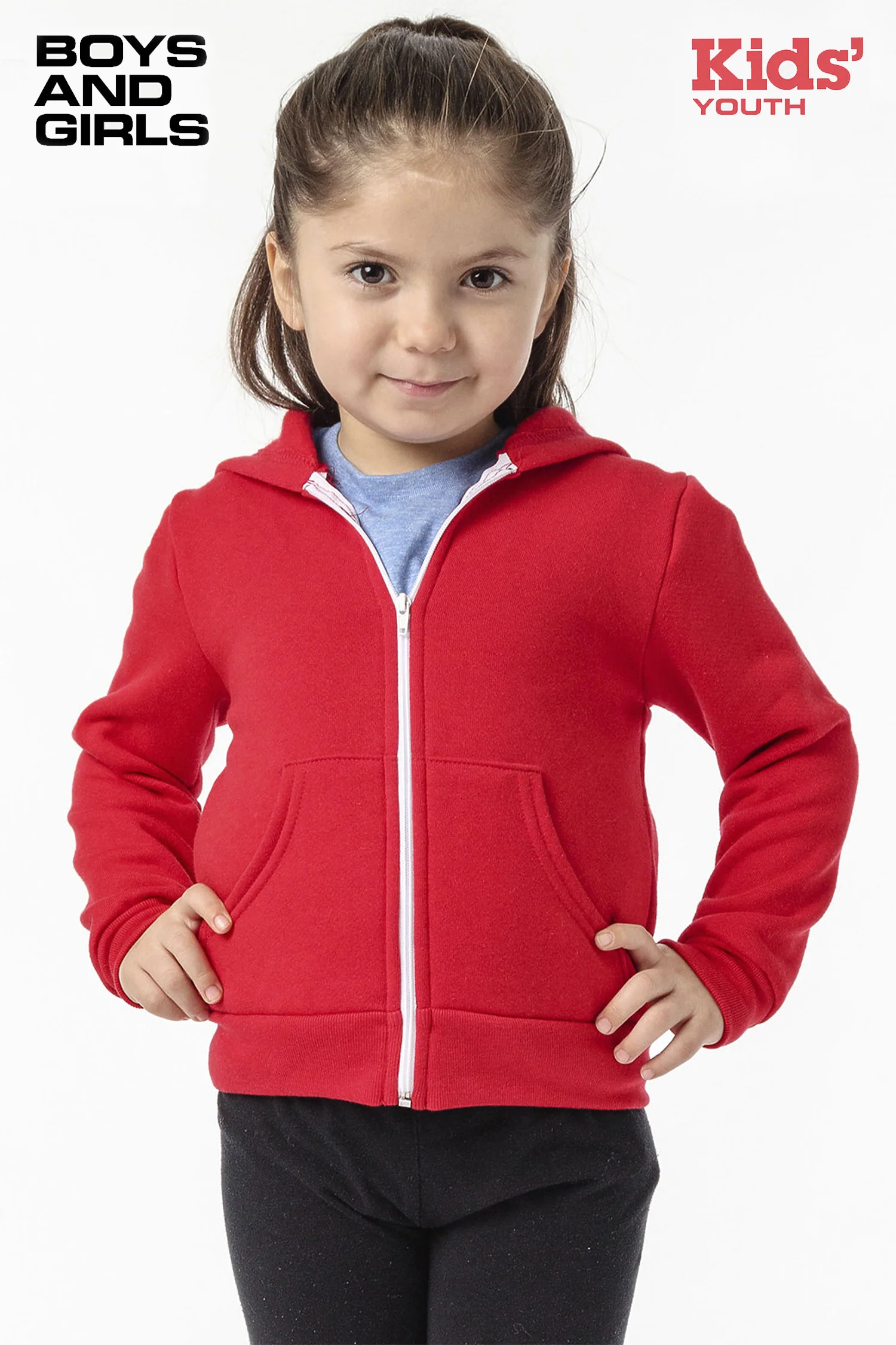 F2097 - Kids Poly Cotton Zip Hoodie - Image 17
