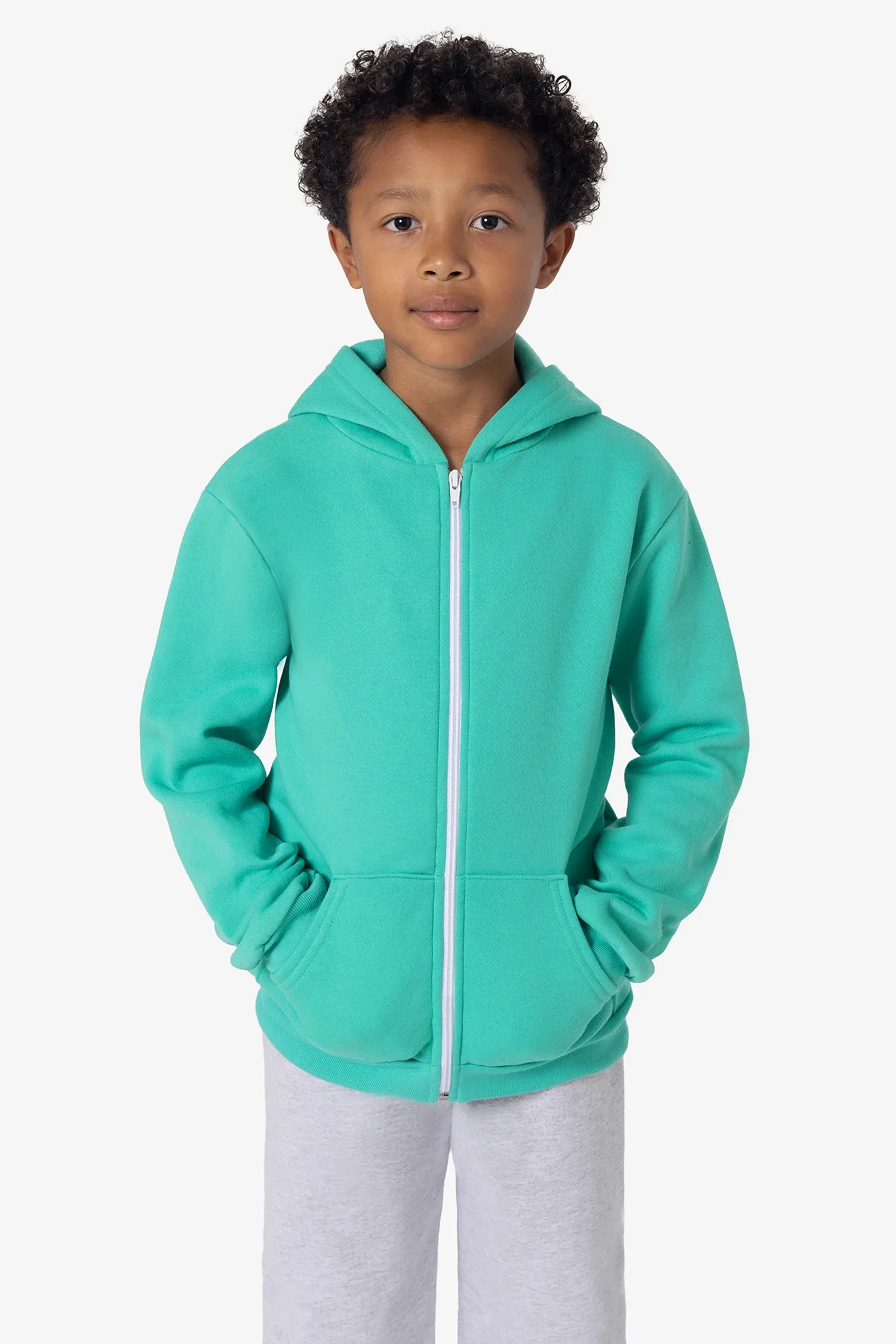 F2097 - Kids Poly Cotton Zip Hoodie - Image 4