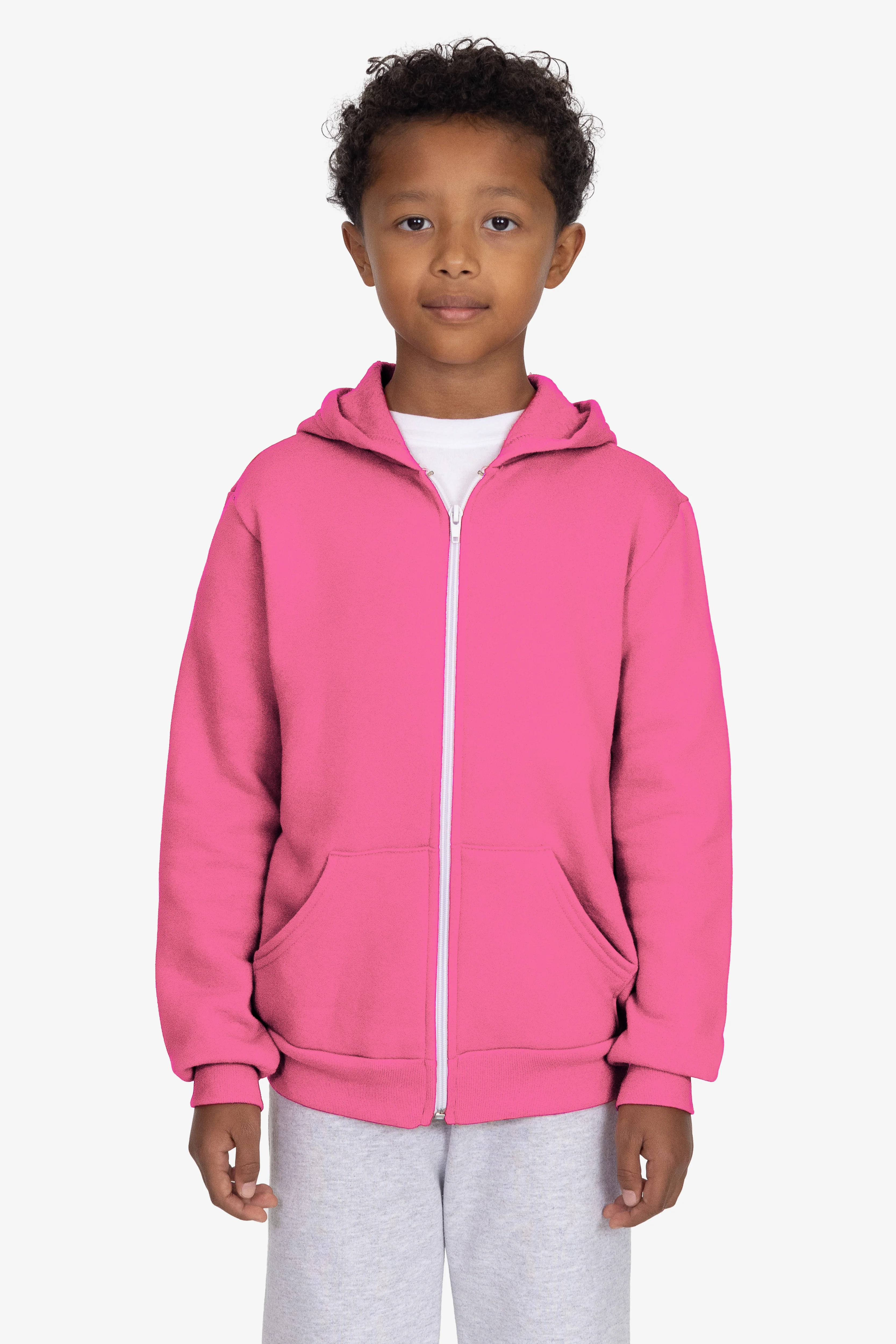 F2097 - Kids Poly Cotton Zip Hoodie - Image 8
