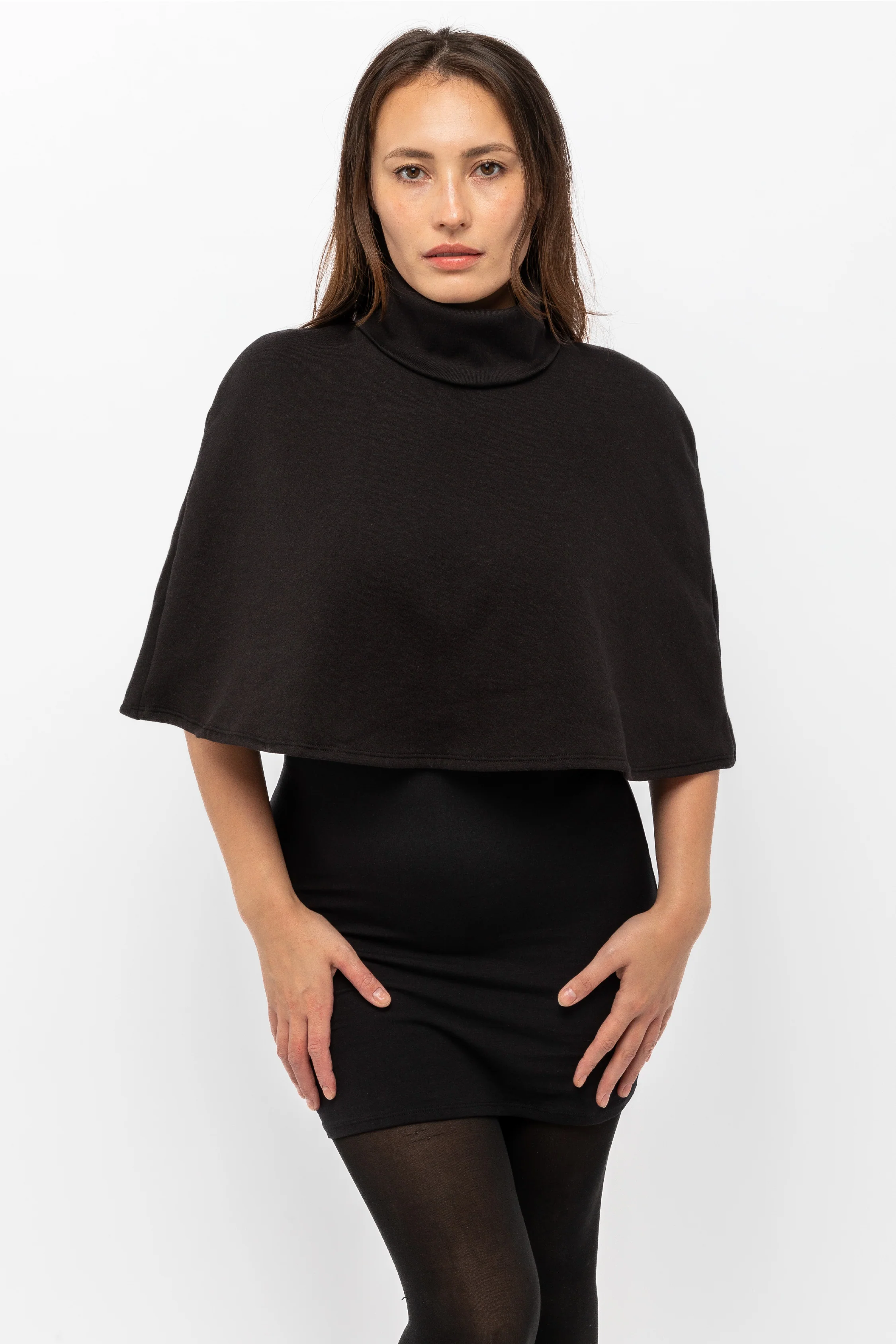 F370 - Flex Fleece Turtleneck Cape - Image 2