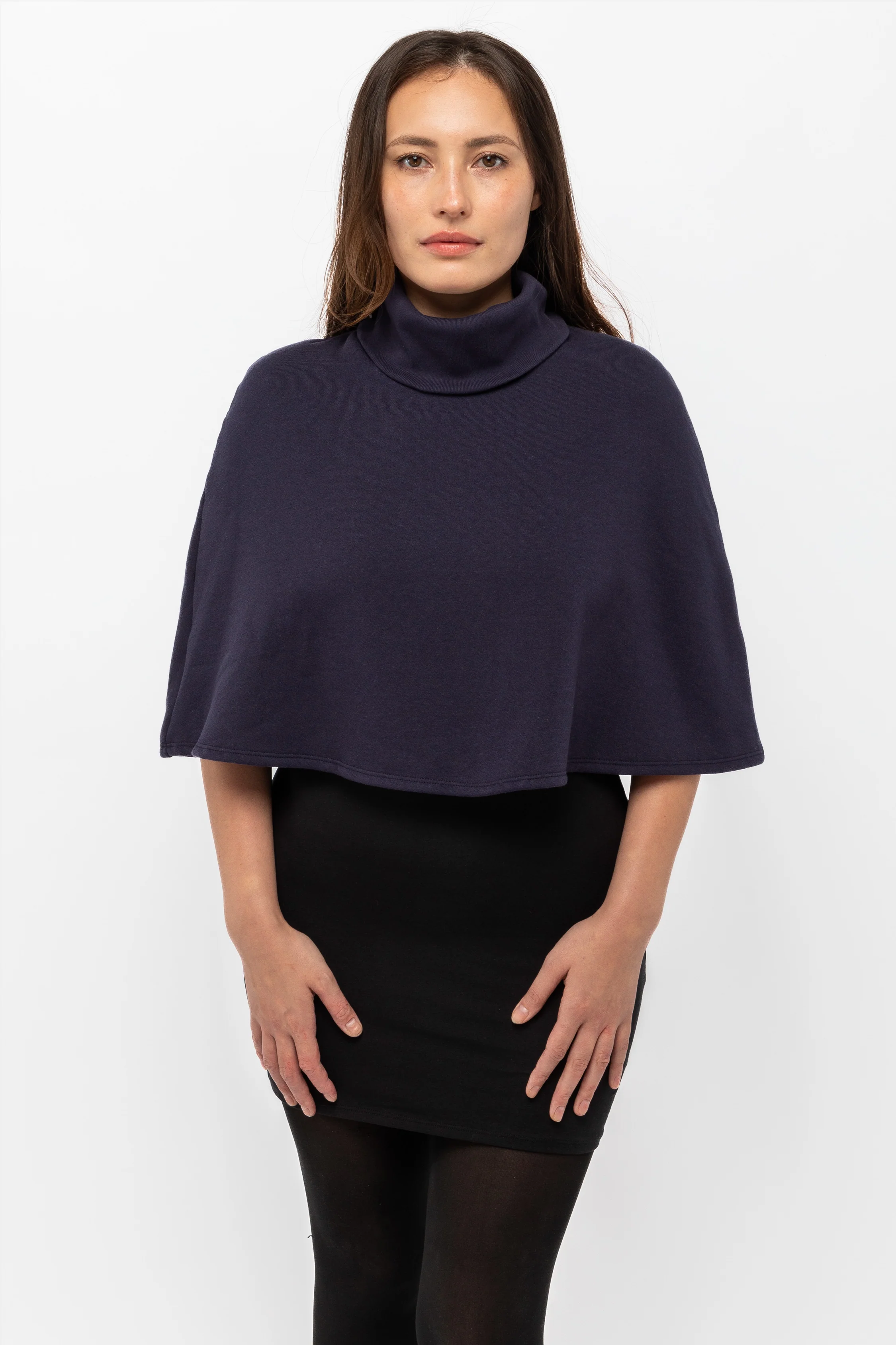 F370 - Flex Fleece Turtleneck Cape - Image 3