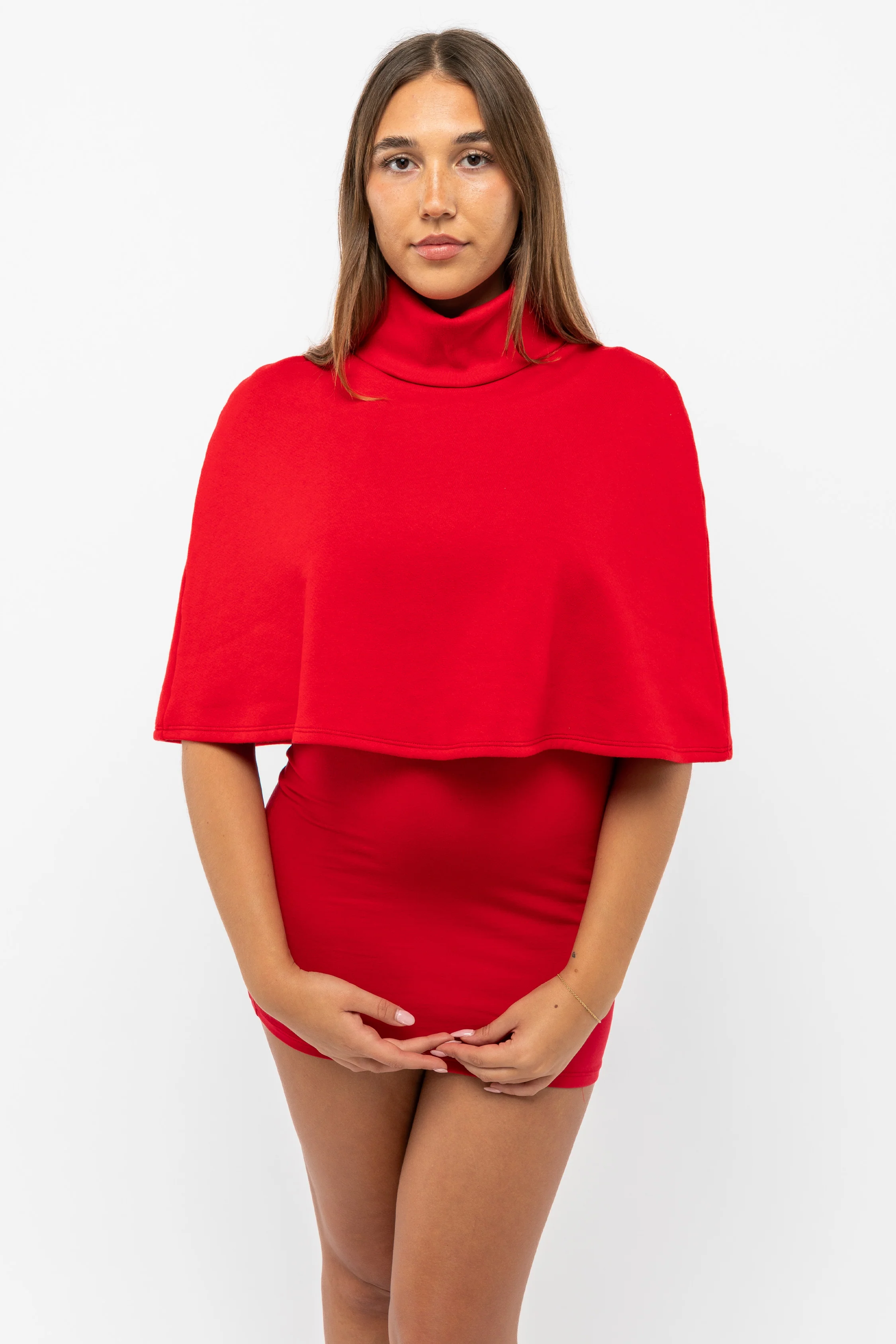 F370 - Flex Fleece Turtleneck Cape - Image 8