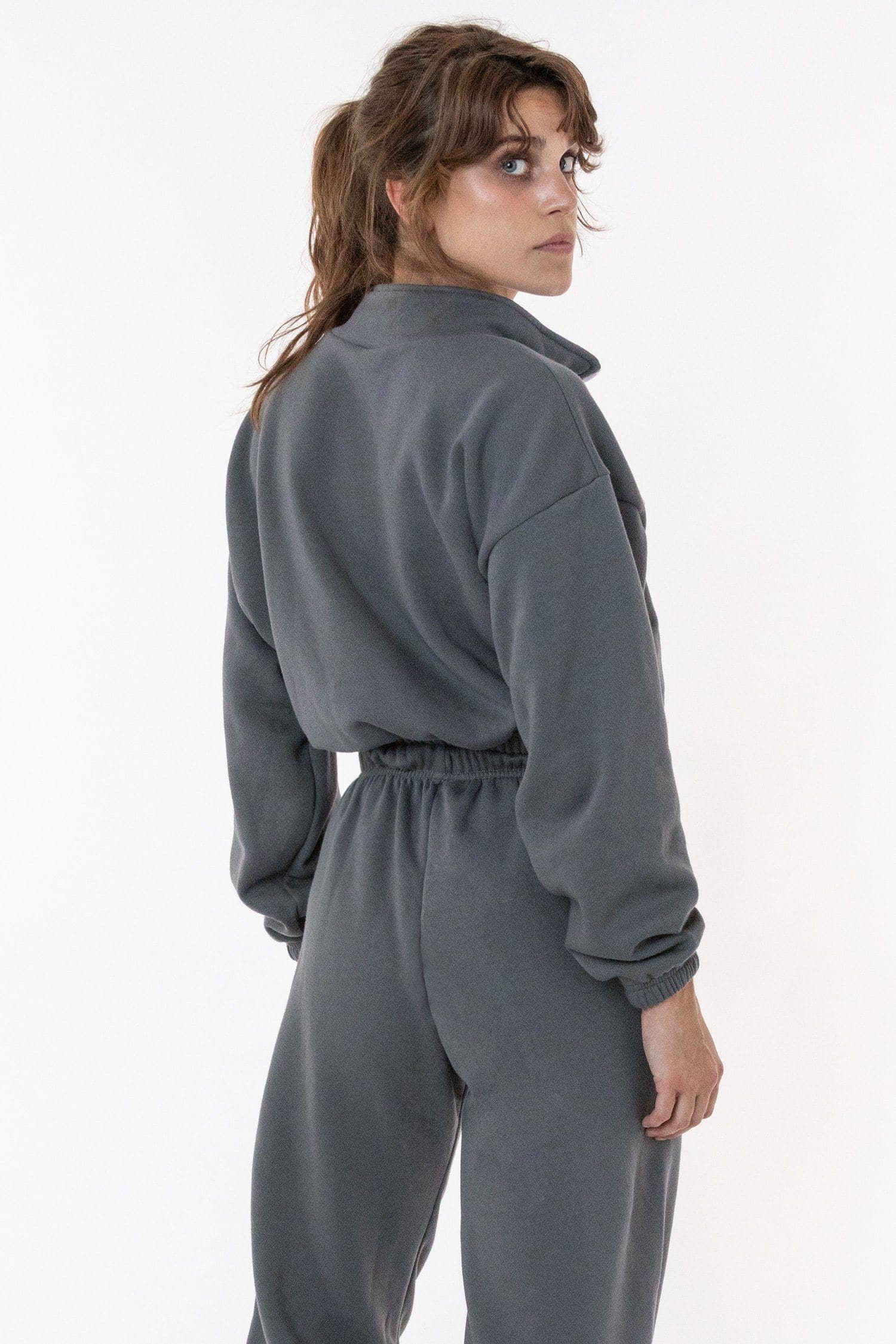 F396 - Flex Fleece Half Zip Cropped Pullover - Image 10