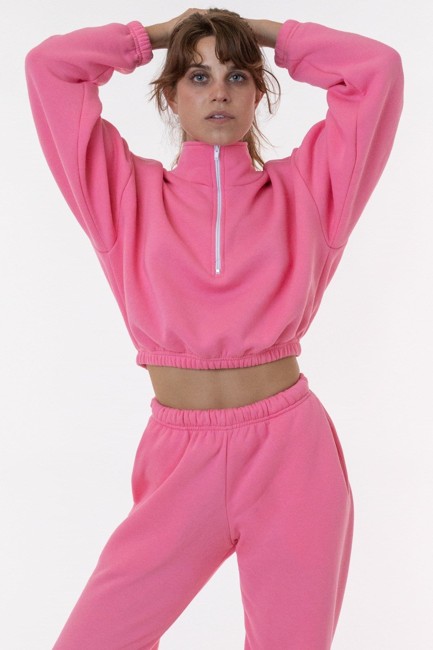 F396 - Flex Fleece Half Zip Cropped Pullover - Image 13