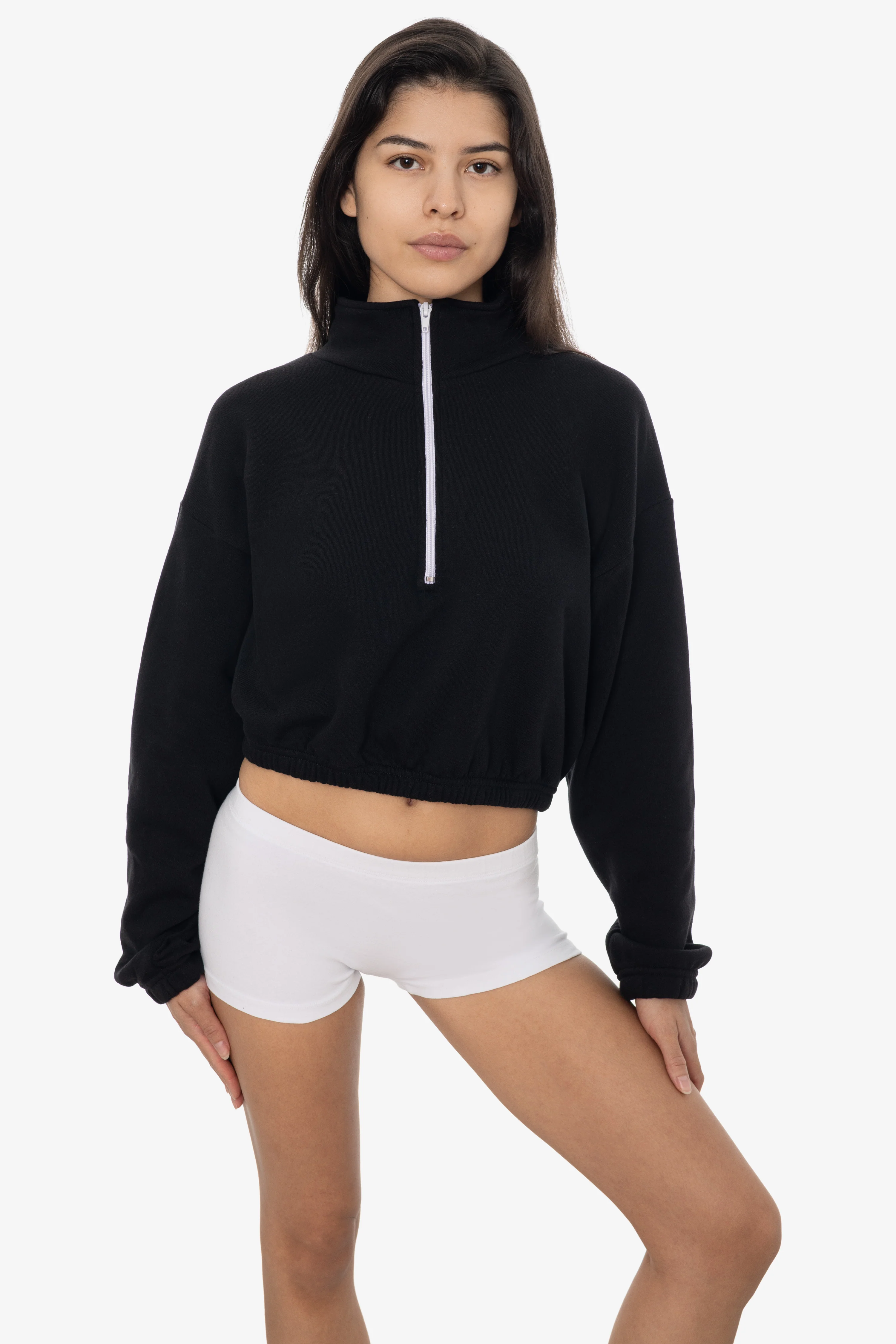 F396 - Flex Fleece Half Zip Cropped Pullover - Image 21