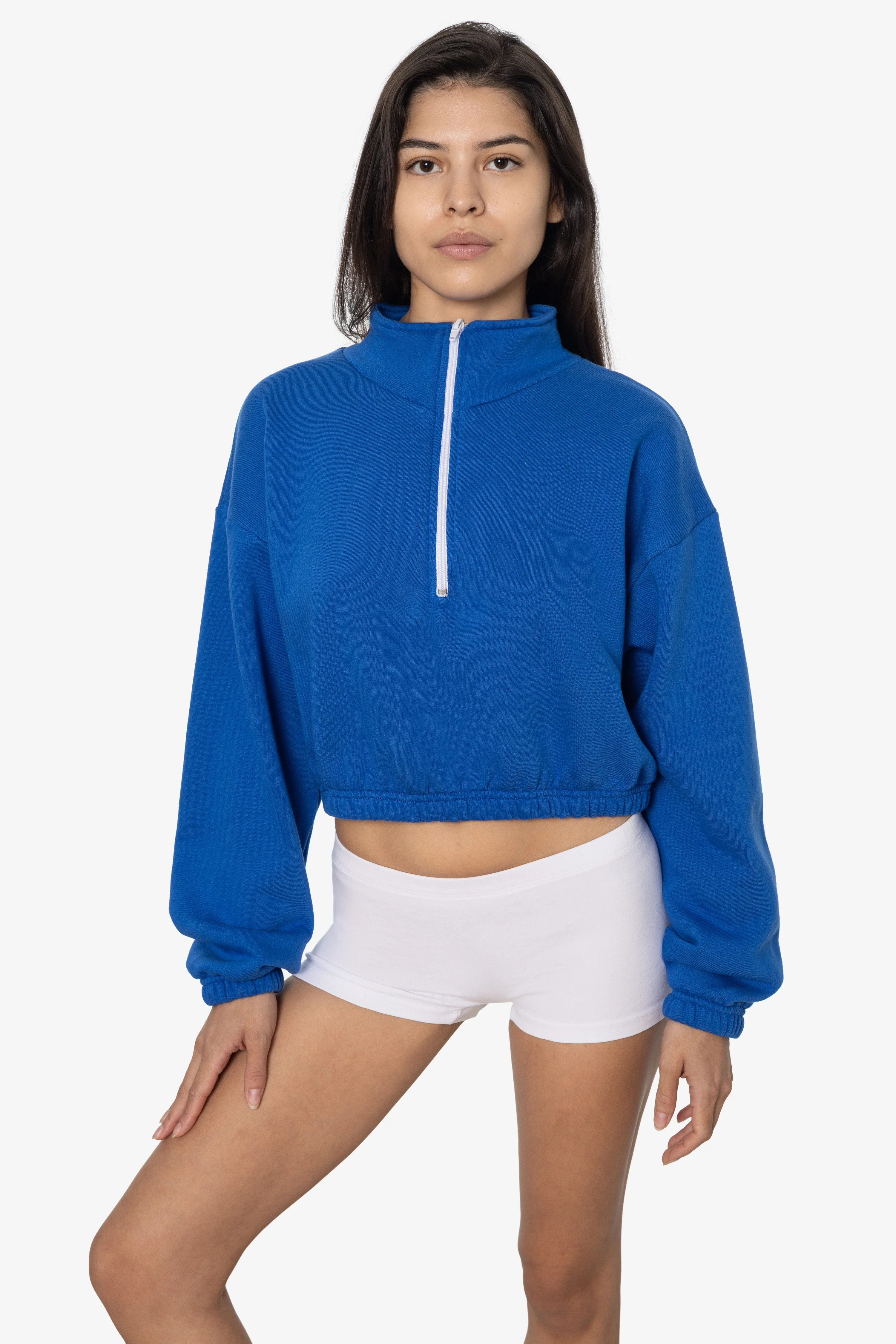 F396 - Flex Fleece Half Zip Cropped Pullover - Image 23