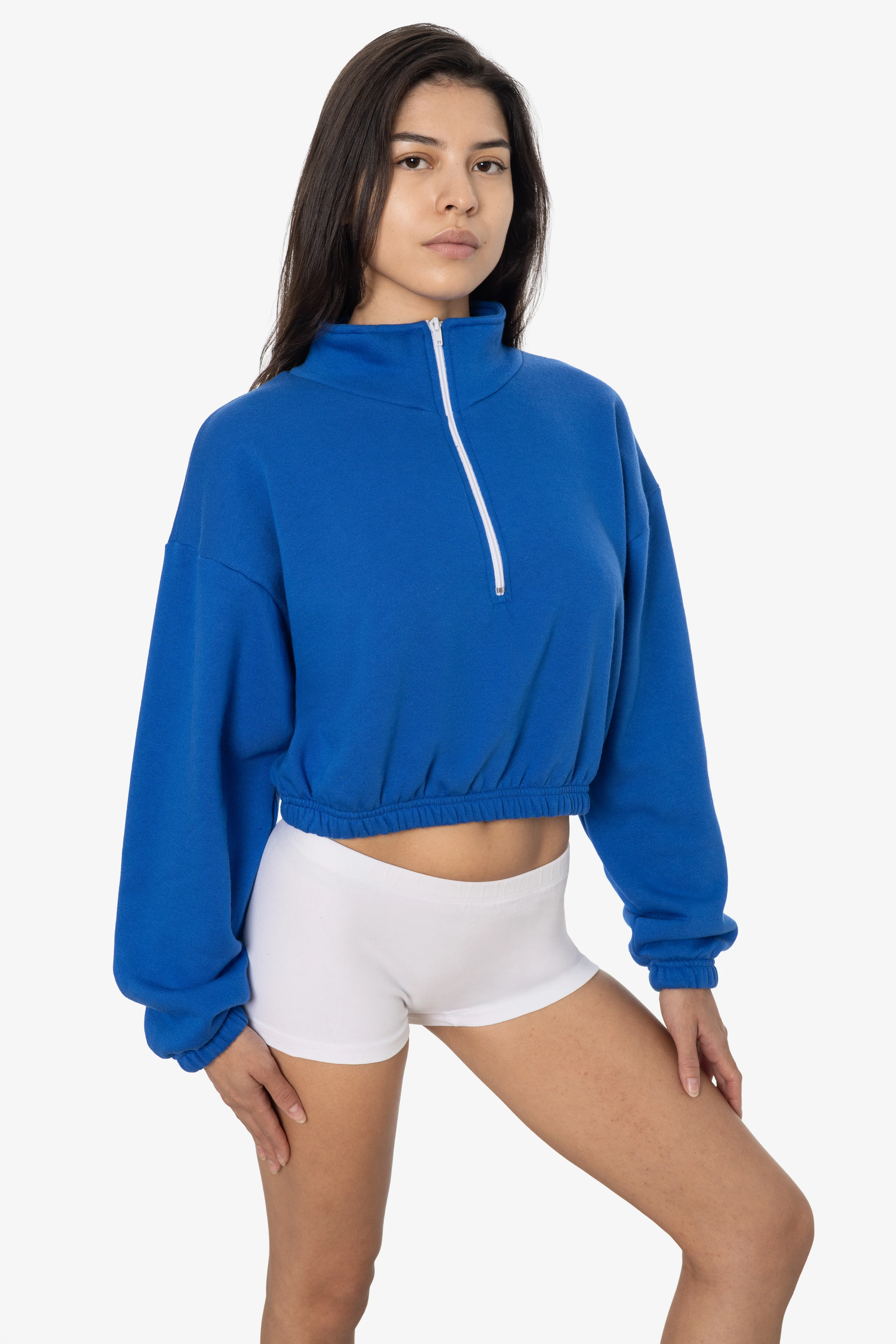 F396 - Flex Fleece Half Zip Cropped Pullover - Image 24
