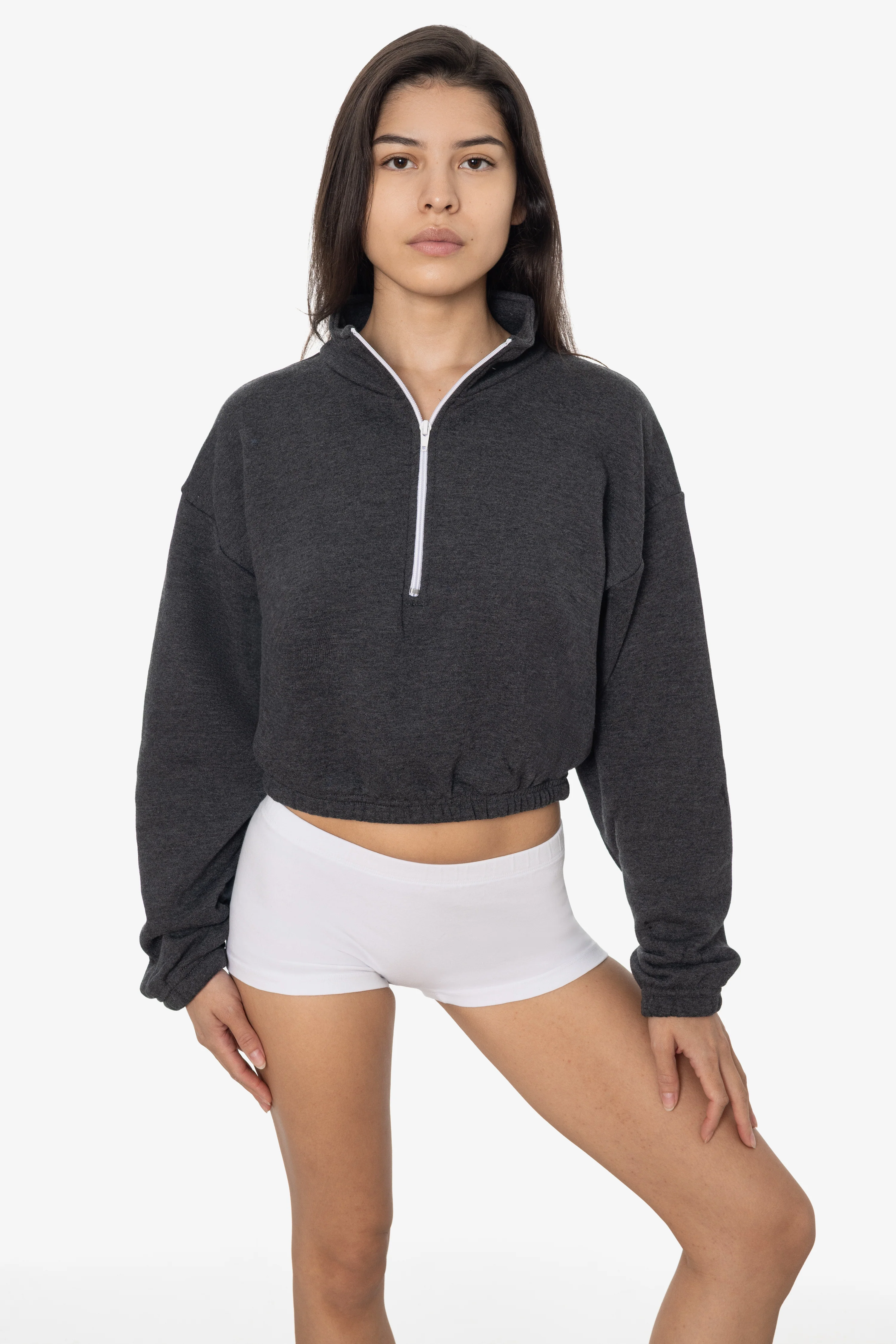 F396 - Flex Fleece Half Zip Cropped Pullover - Image 27